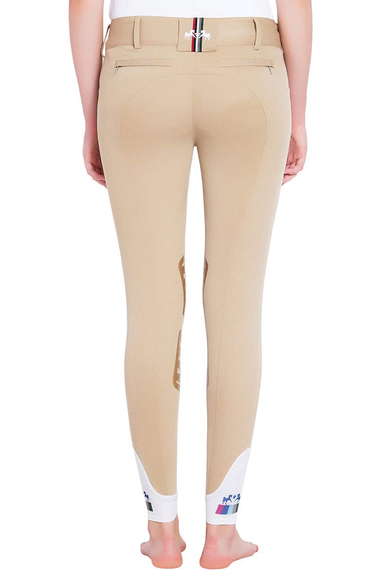 Equine Couture Ladies Fiona Silicone Knee Patch Breeches - Comfortable Equestrian Riding Pants for Women - Perfect for Dressage, Show Jumping & Horseback Riding