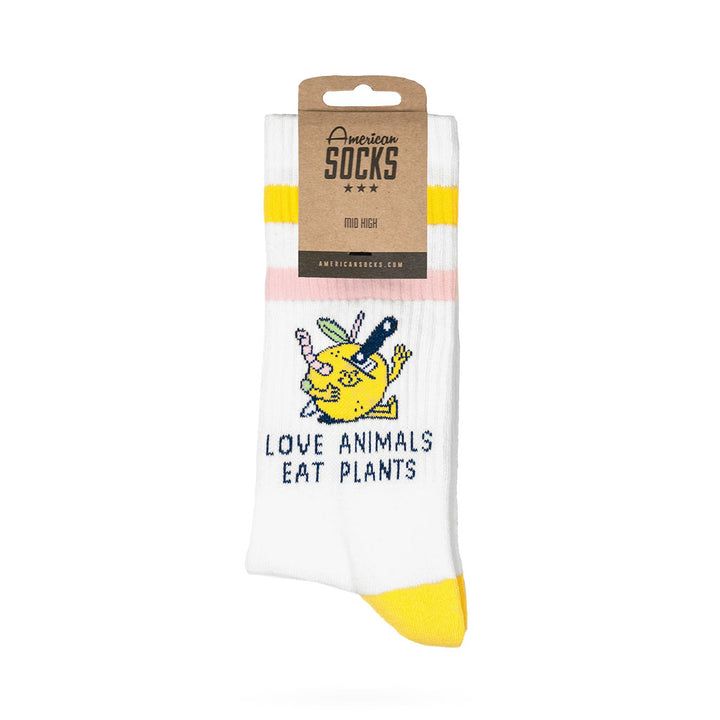 American Socks Love Animals Mid High Calf Socks - Comfortable Cotton Crew Socks for Women & Men - Perfect for Casual Wear, Sports & Outdoor Activities