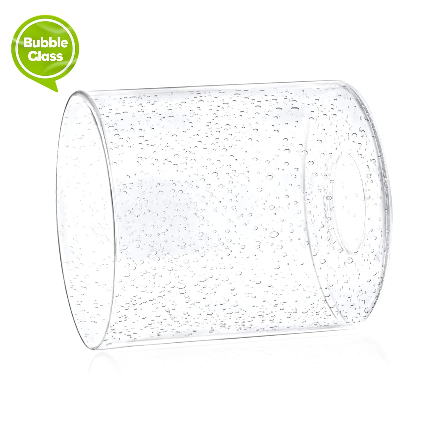 1 Pack Clear Seeded Glass Lamp Shade Replacement - 1-5/8-Inch Fitter Opening for Pendant Lights, Floor Lamps, Desk Lamps & Wall Sconces - Perfect for Living Room, Bedroom, Bathroom Vanity & Dining Room Lighting