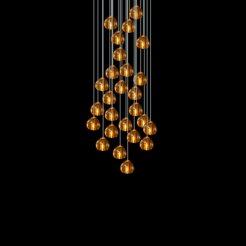 Elegant Crystal Pendant Light - Modern Chandelier for Dining Room, Bedroom & Living Room Decor - Dimmable LED Hanging Lamp for Home & Office Lighting