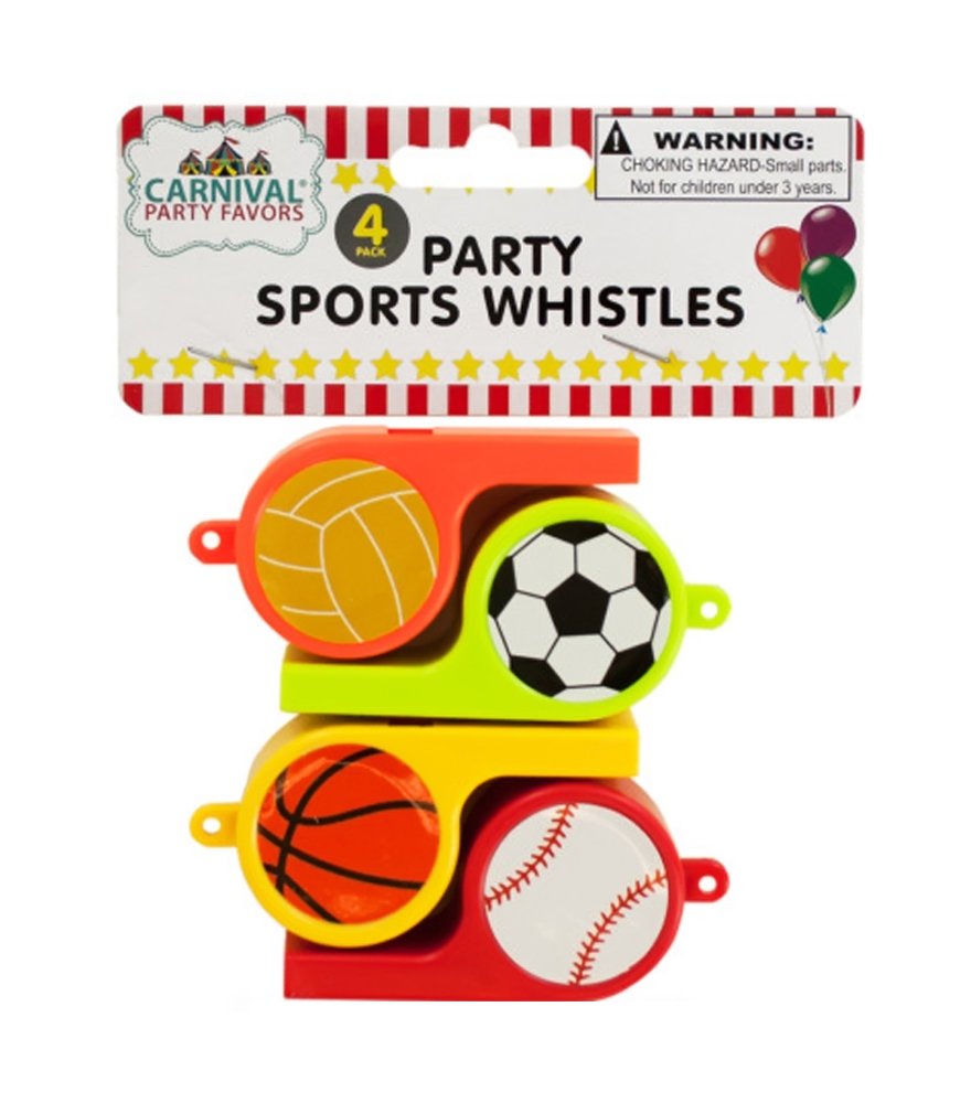 JT Party Supplies - 24 Pack Sports Whistles for Cheering, Games, and Team Events - Perfect for Birthday Parties, Sporting Events, and School Activities