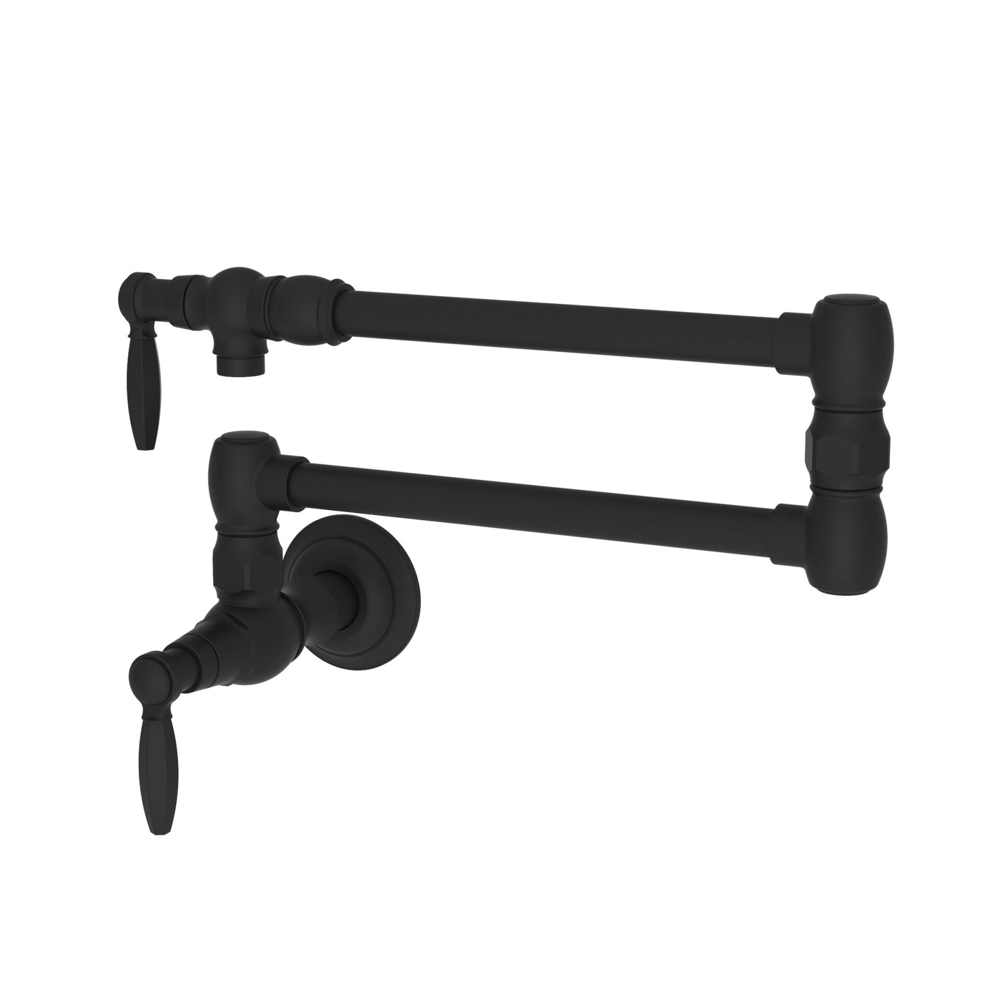 Newport Brass 1200-5503/56 Wall Mount Pot Filler Faucet - Flat Black Metropole Collection for Kitchen Sink & Stove - Perfect for Cooking, Filling Pots & Watering Plants