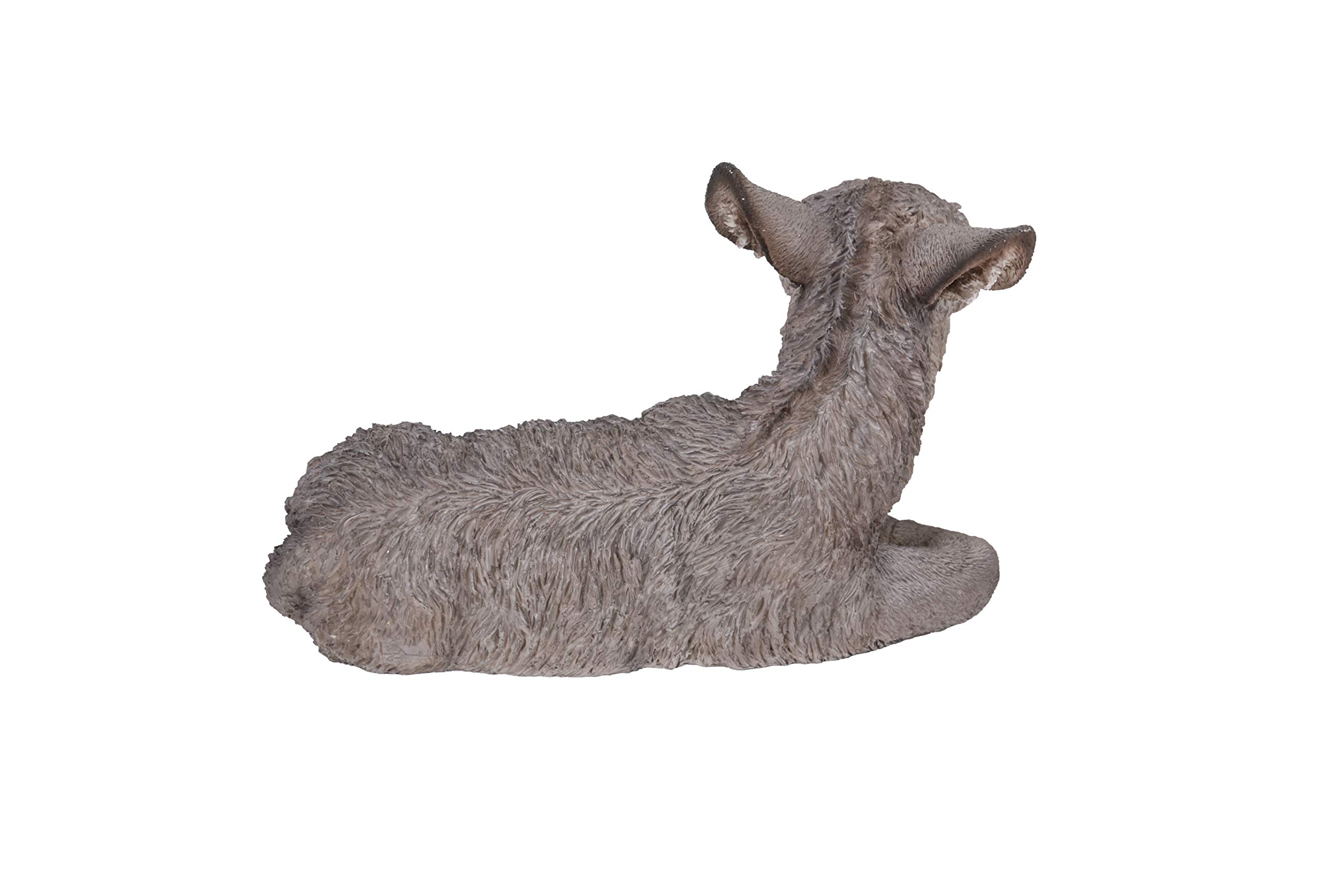 Medium Brown Donkey Foal Lying Down Statue - Perfect for Farmhouse Decor, Nursery Room, and Animal Lover Gifts
