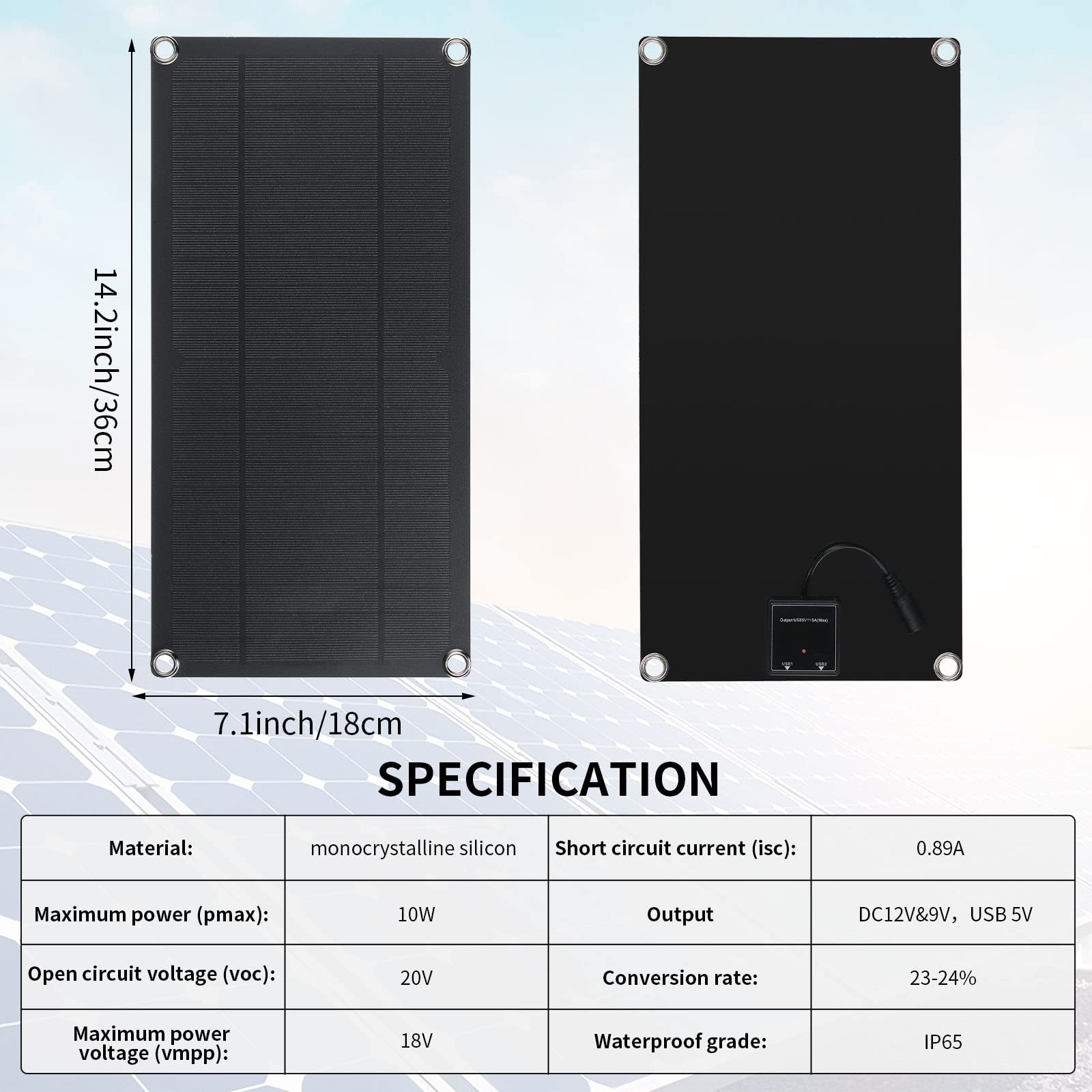 10W 12V Solar Panel Dual Fans Kit - Waterproof Outdoor Solar Powered Exhaust Ventilation Fan with Dual USB Ports - Portable Solar Attic Fan for Chicken Coop, Greenhouse, Shed, Pet Houses & Window Ventilation - Perfect for Cooling, Air Circulation & Odor Control (1 Set)