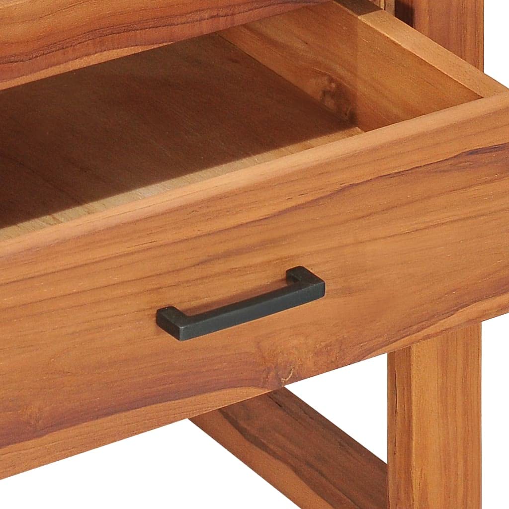 Rustic Teak Wood TV Stand with Drawers - Solid Wood Entertainment Center for Living Room, Bedroom & Home Office - Perfect for 65 Inch TV & Media Storage