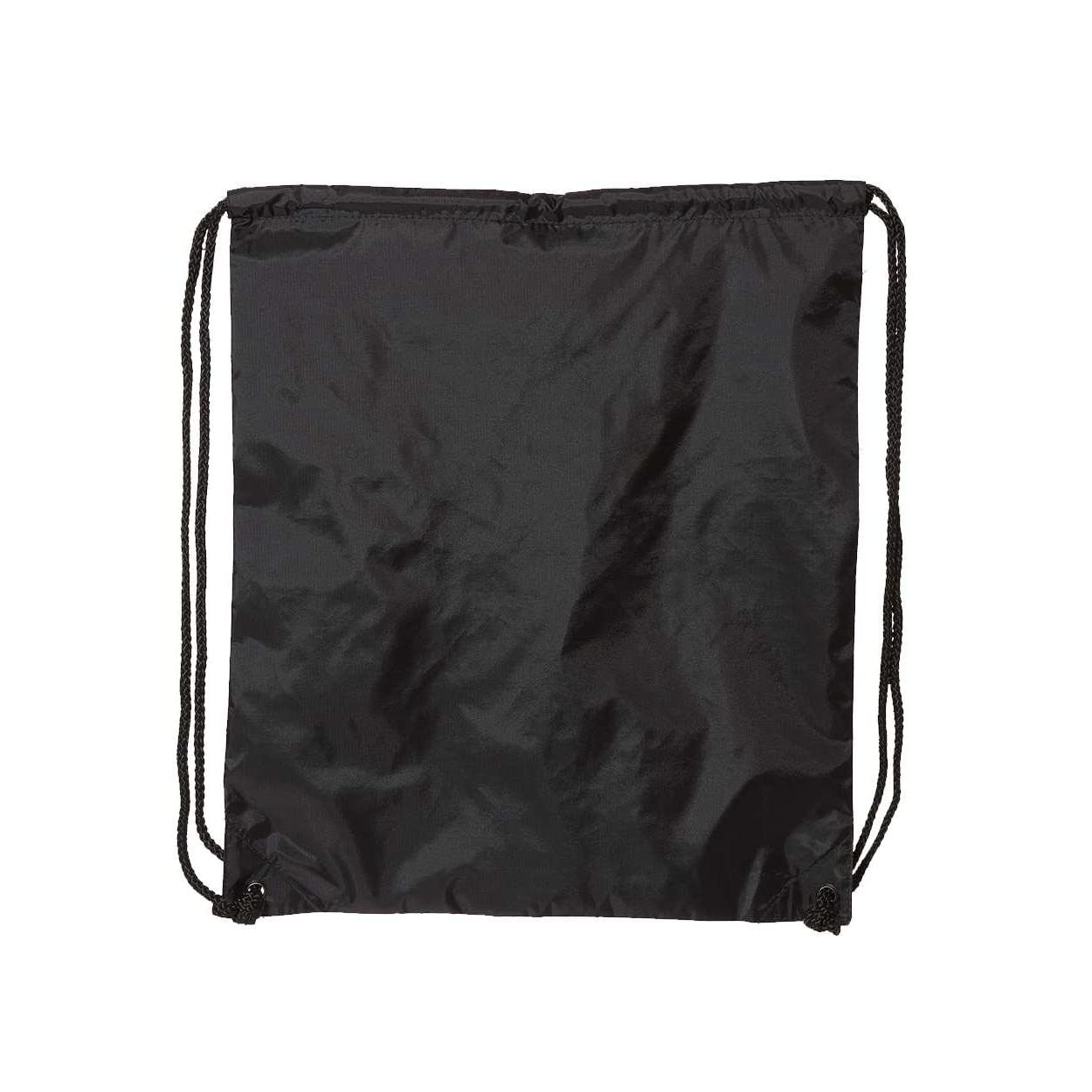 Liberty Bags Large Drawstring Backpack - Black One Size | Durable Gym & Travel Backpack for Sports, Beach & School | Water-Resistant & Lightweight