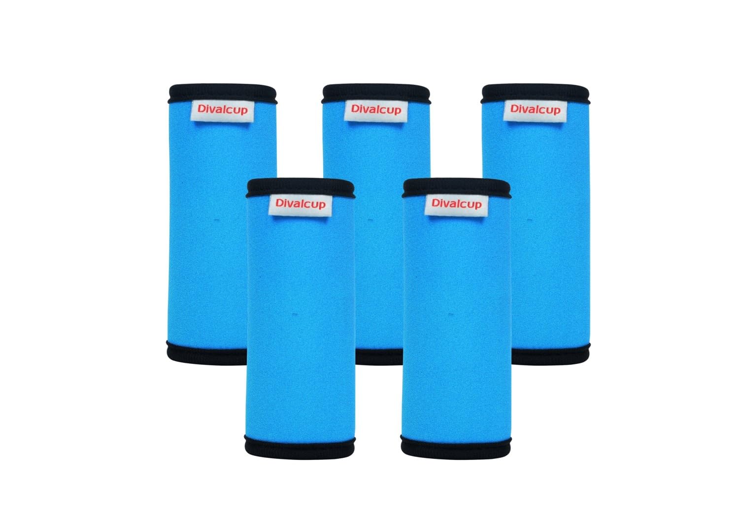 5-Pack Neoprene Luggage Handle Wrap - Protective Trolley Case Grip Cover with Unique Sky Blue Design for Easy Suitcase Identification | Perfect for Travel, Airports, and Business Trips