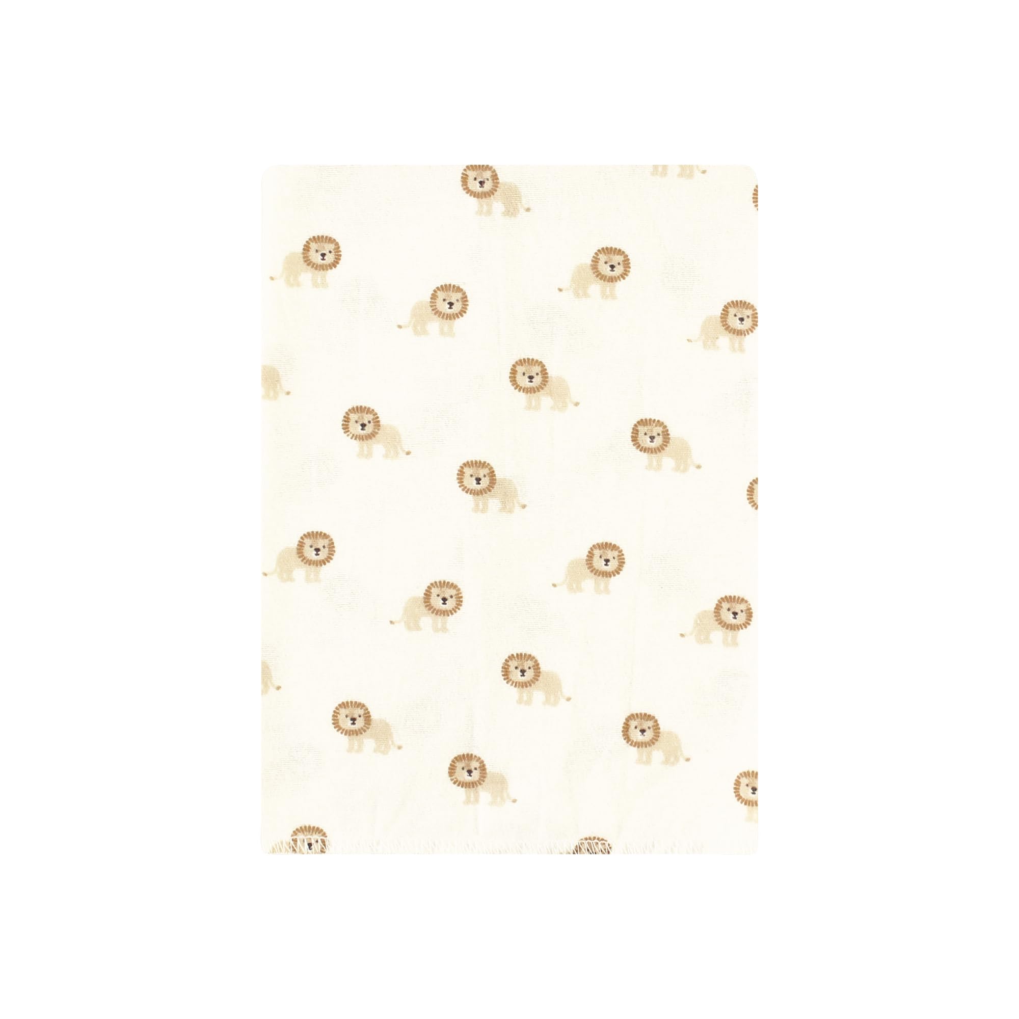 Hudson Baby Unisex Cotton Flannel Burp Cloths Bundle - Soft & Absorbent for Newborns & Infants - Brave Lion Design - Perfect for Feeding, Burping & Spit-Up Protection - One Size (Pack of 5)