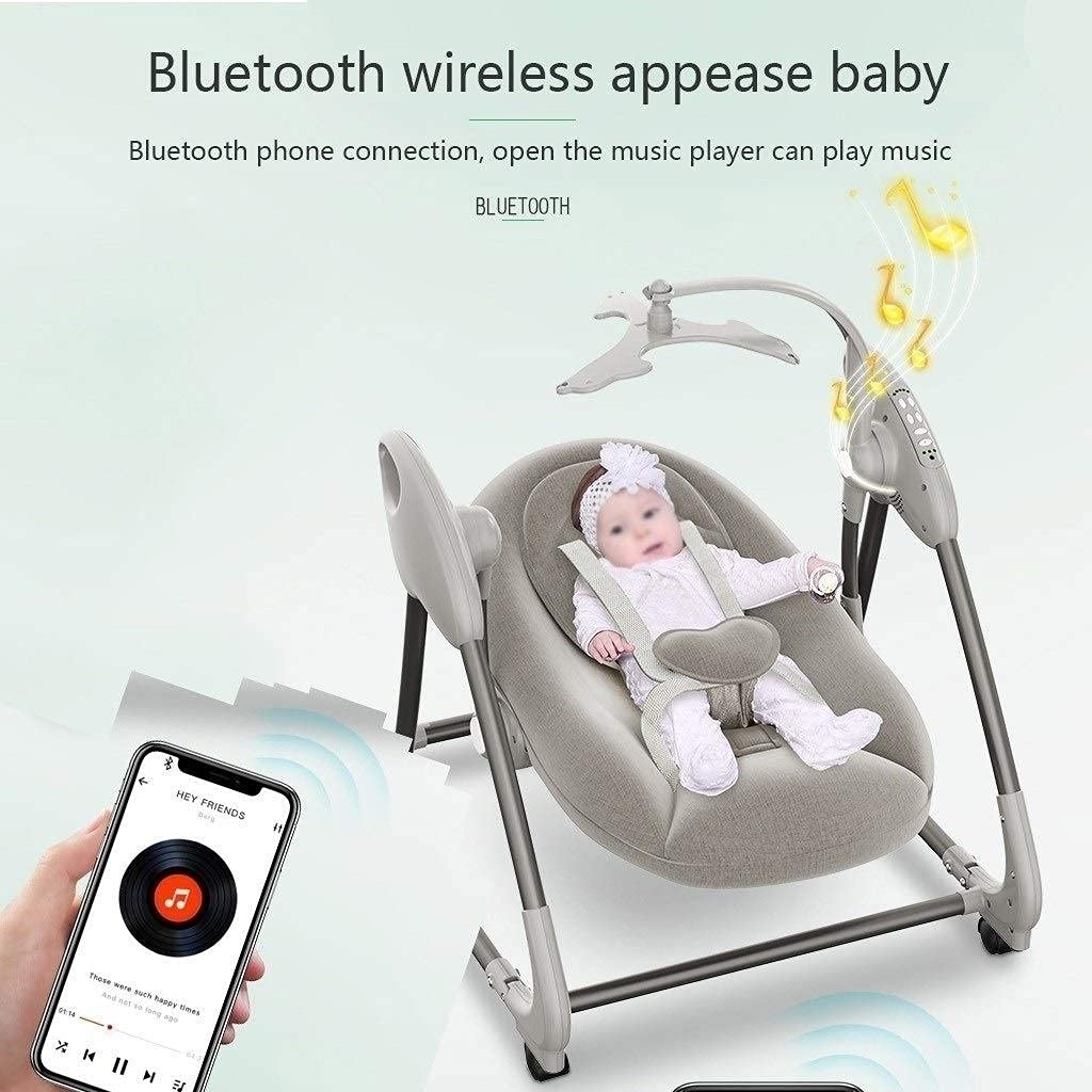 Portable Baby Rocking Chair with Soothing Vibration & Music - Newborn Bouncer Swing for Boys & Girls (Blue) | Nursery, Bedroom & Travel Use