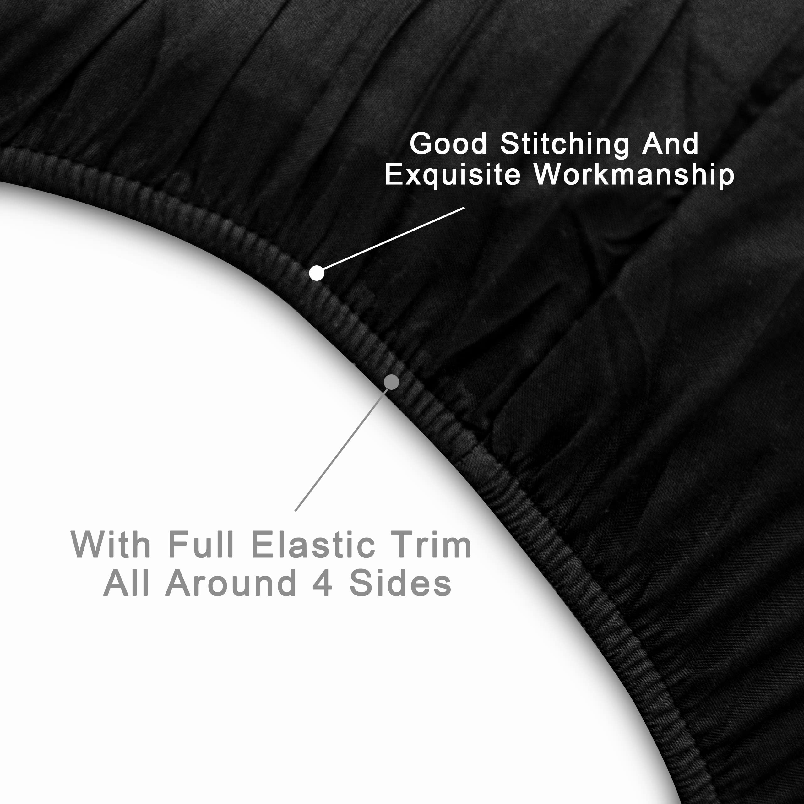 FLXXIE 4-Piece Microfiber Toddler Bedding Set - Ultra Soft & Breathable Crib Sheets with Quilted Comforter, Flat Sheet, Fitted Sheet & Envelope Pillowcase for Boys & Girls (Black) - Perfect for Nursery, Daycare or Travel