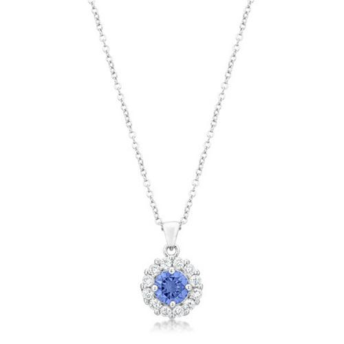 Elegant Light Purple Bella Bridal Pendant Necklace - Perfect for Weddings, Prom & Formal Events | Dainty Jewelry Gift for Bride