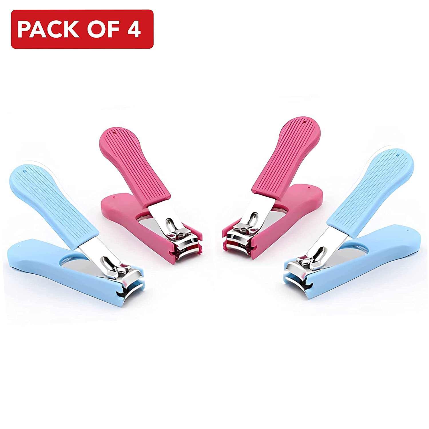SIYAA 4-Piece Nail Clipper Set for Women - Stainless Steel Nail Cutters with Nail File (30g) - Perfect for Travel, Home, Salon & Grooming Kits