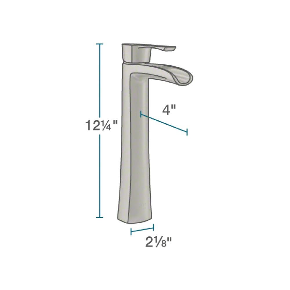 603 Emerald Brushed Nickel Bathroom Vessel Sink Faucet Set - Includes Vessel Sink, Faucet, Pop-Up Drain & Sink Ring | Modern Bathroom Vanity Upgrade for Powder Room & Master Bath
