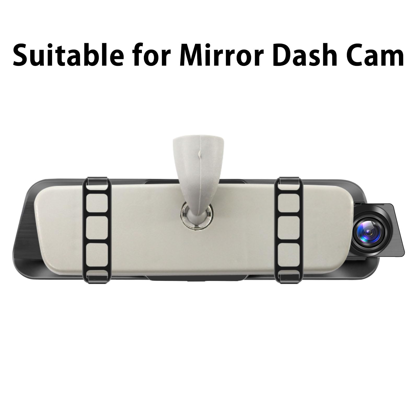 Universal Mirror Dash Cam Mounting Straps (4-Pack) - Secure & Adjustable Car Camera Holder for Rearview Mirror - Perfect for Road Trips, Uber/Lyft Drivers & Fleet Vehicles