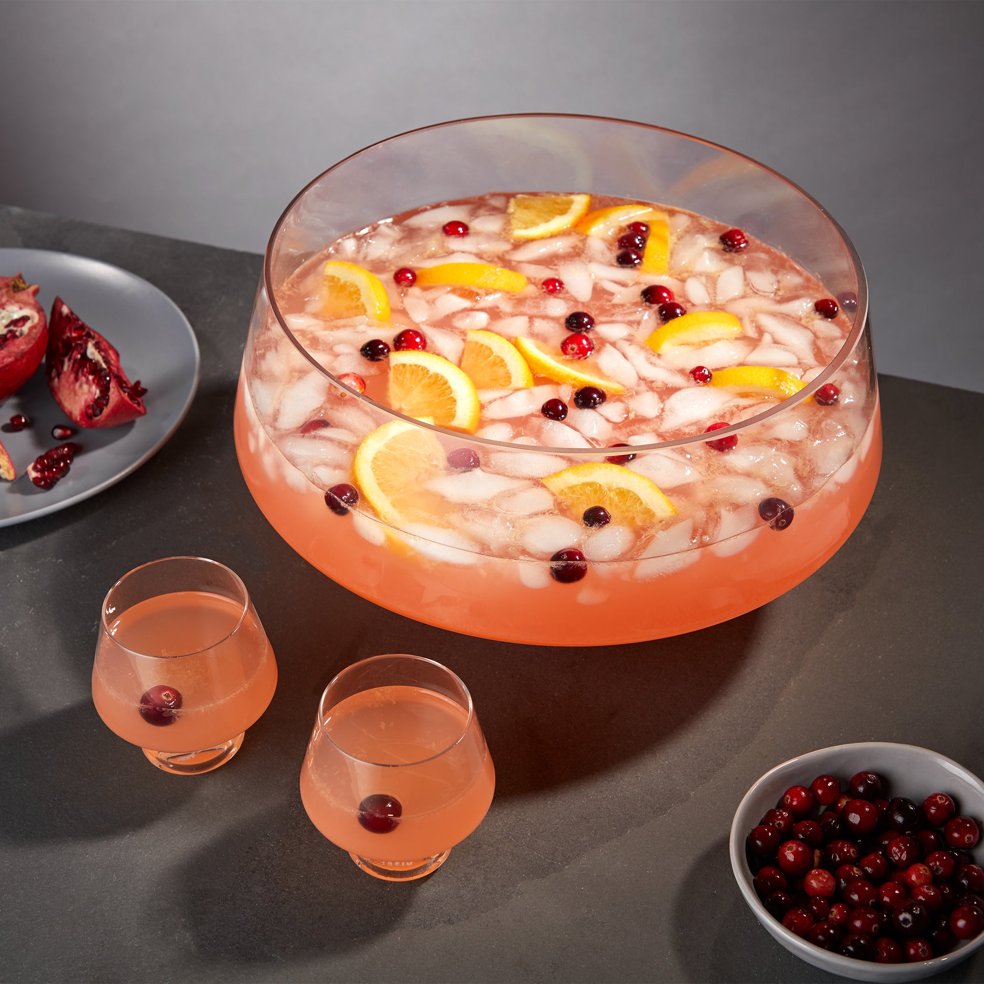 Premium Raye Heavy Base Punch Bowl Set - Elegant Glass Serving Bowl for Parties, Weddings & Holidays - Large Capacity for Drinks, Cocktails & Beverages