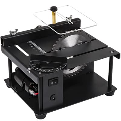 Mini Electric Table Saw for Wood Cutting & Polishing - Adjustable Height & Angle, Portable DIY Woodworking Tool for Wooden Model Crafts, PCB Cutting - Perfect for Hobbyists & DIY Projects