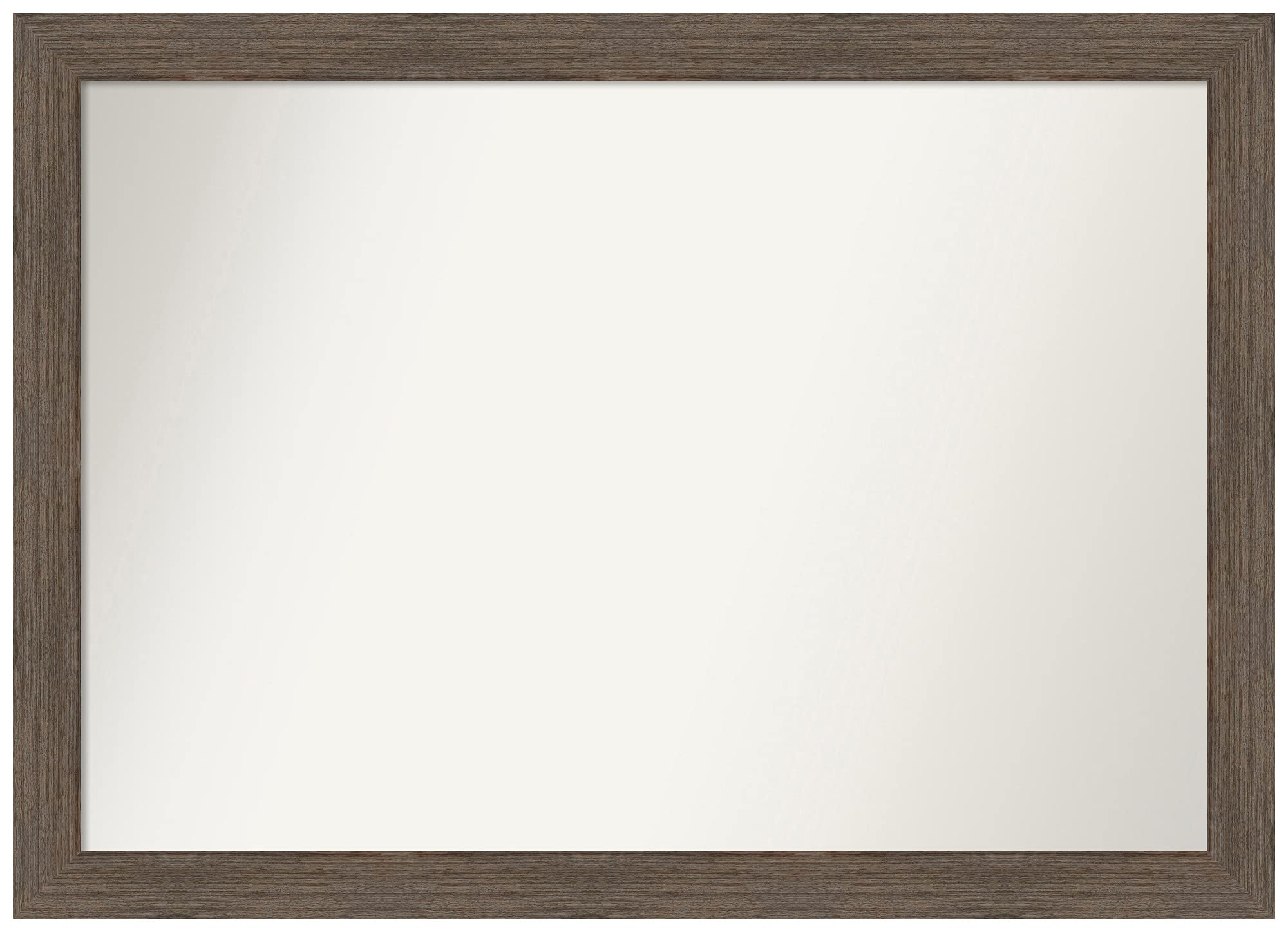 Amanti Art Non-Beveled Rectangular Wall Mirror 23x32 Inches - Solid Hardwood Mocha Brown Narrow Frame - Custom Size Bathroom Mirror for Vanity, Living Room, Bedroom & Entryway Decor