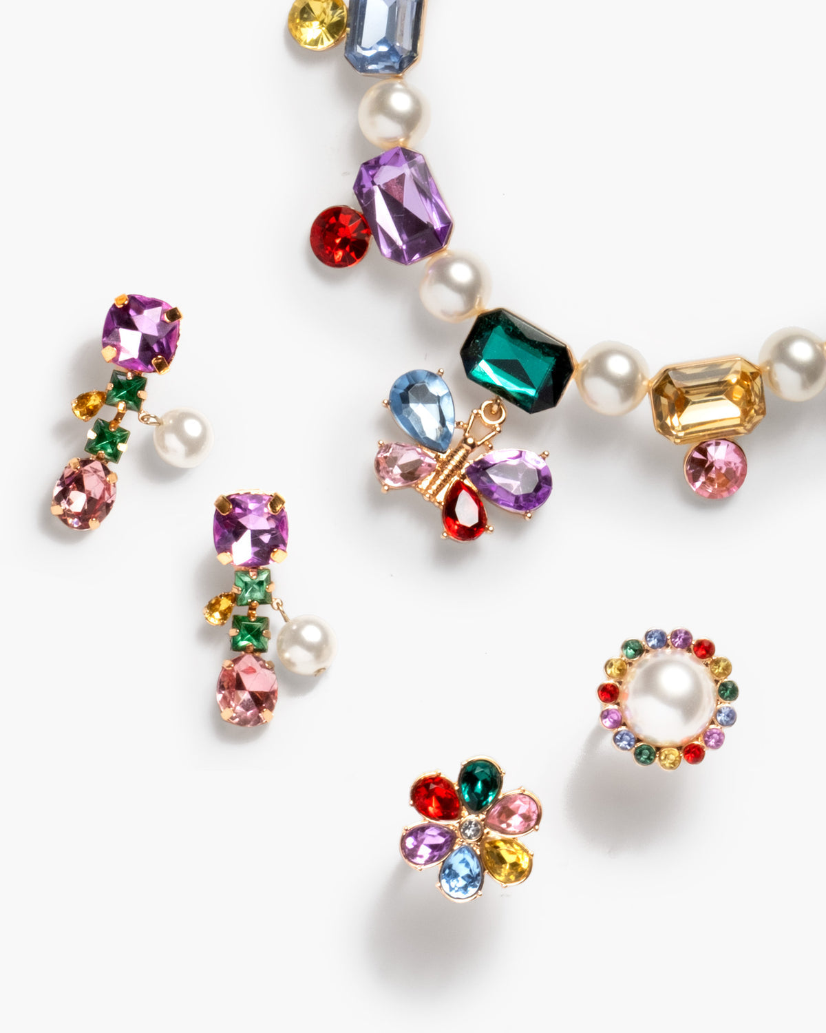 Butterfly Jewelry Set for Women - Elegant Necklace, Earrings & Bracelet - Perfect for Parties, Weddings & Special Occasions