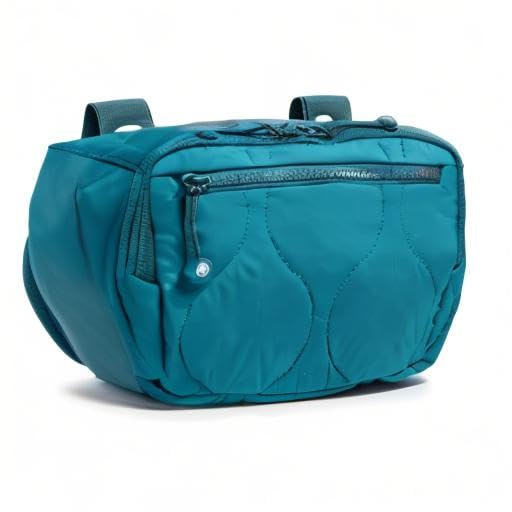 Vera Bradley Women's Lightweight Crossbody Sling Bag - Adjustable Belt Bag for Travel, Running & Daily Use | Peacock Feather Print | One Size Fits All | Perfect for Gym, Shopping & Outdoor Activities