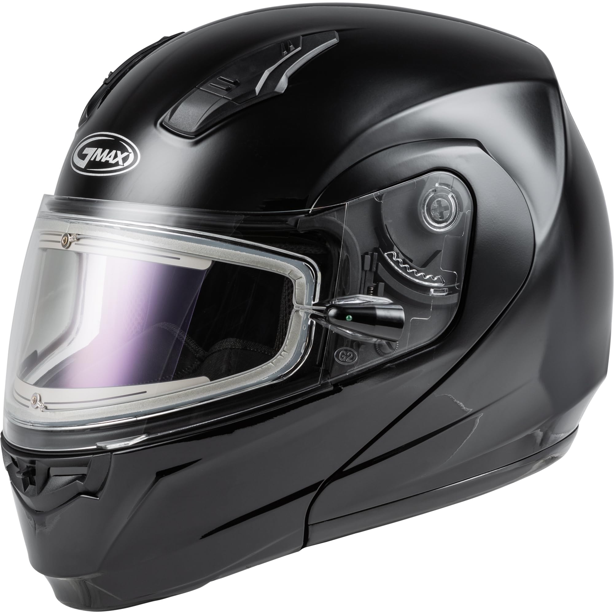 GMAX MD-04S Modular Snow Helmet with Electric Shield - Black, Medium - Winter Sports & Snowmobile Riding Gear for Cold Weather Protection
