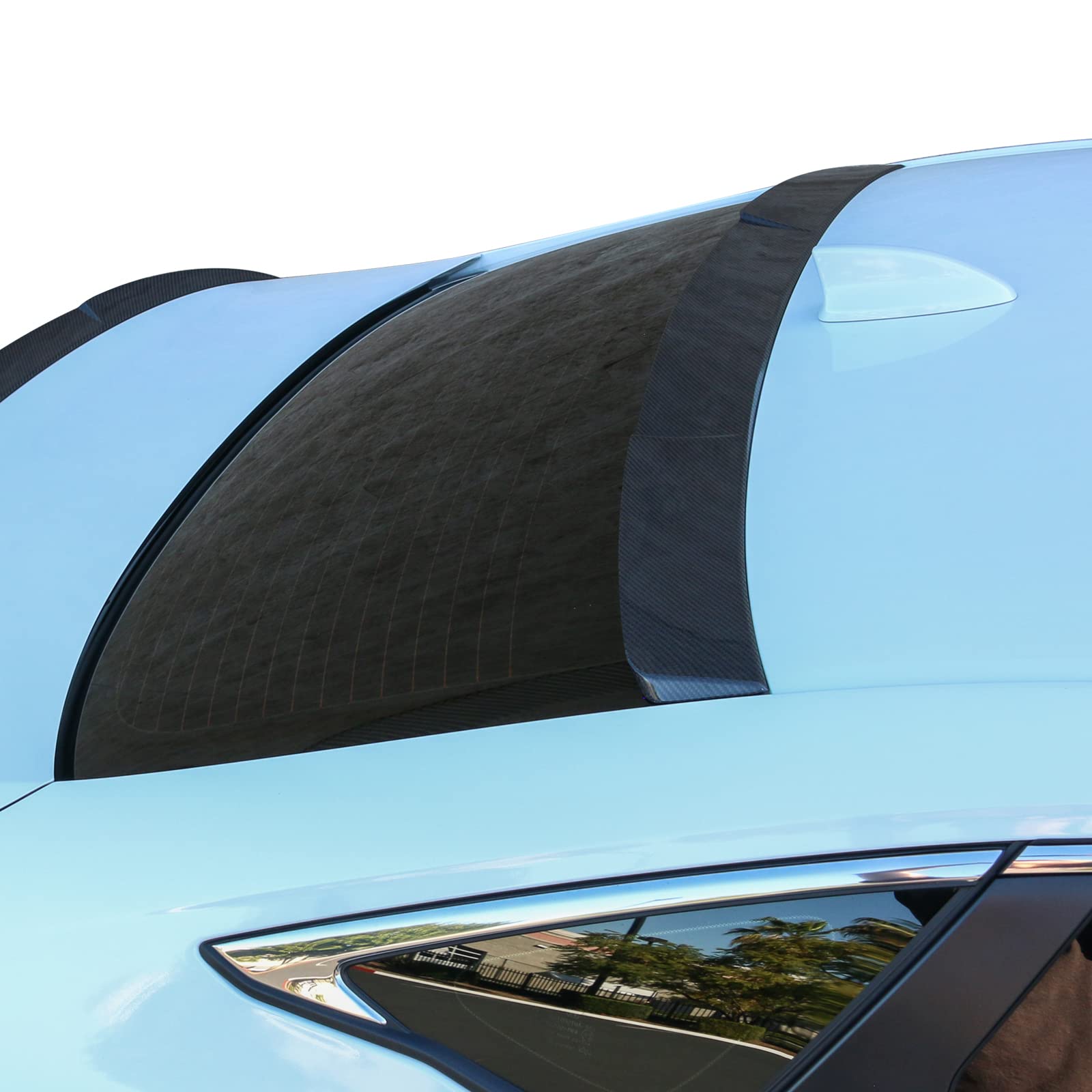 2022-2025 Honda Civic Sedan Rear Roof Spoiler - Carbon Fiber IKON Style Window Visor Wing | Compatible with FREEMOTOR802 | Enhances Aerodynamics & Sporty Look for Street Racing & Custom Car Styling
