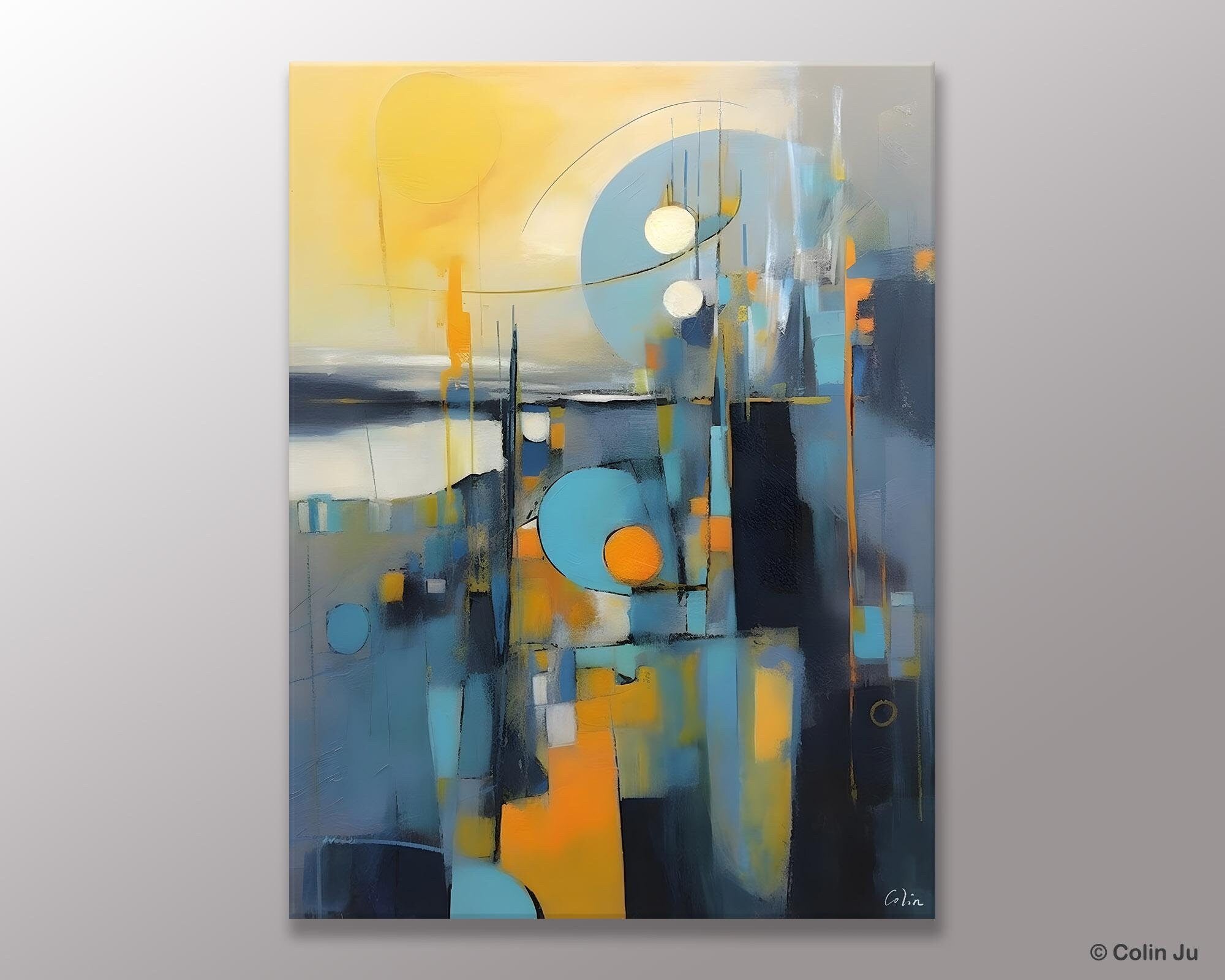 Extra Large Contemporary Acrylic Canvas Painting - Oversized Abstract Wall Art for Bedroom Decor | Modern Original Artwork for Living Room, Office & Home Interior Design