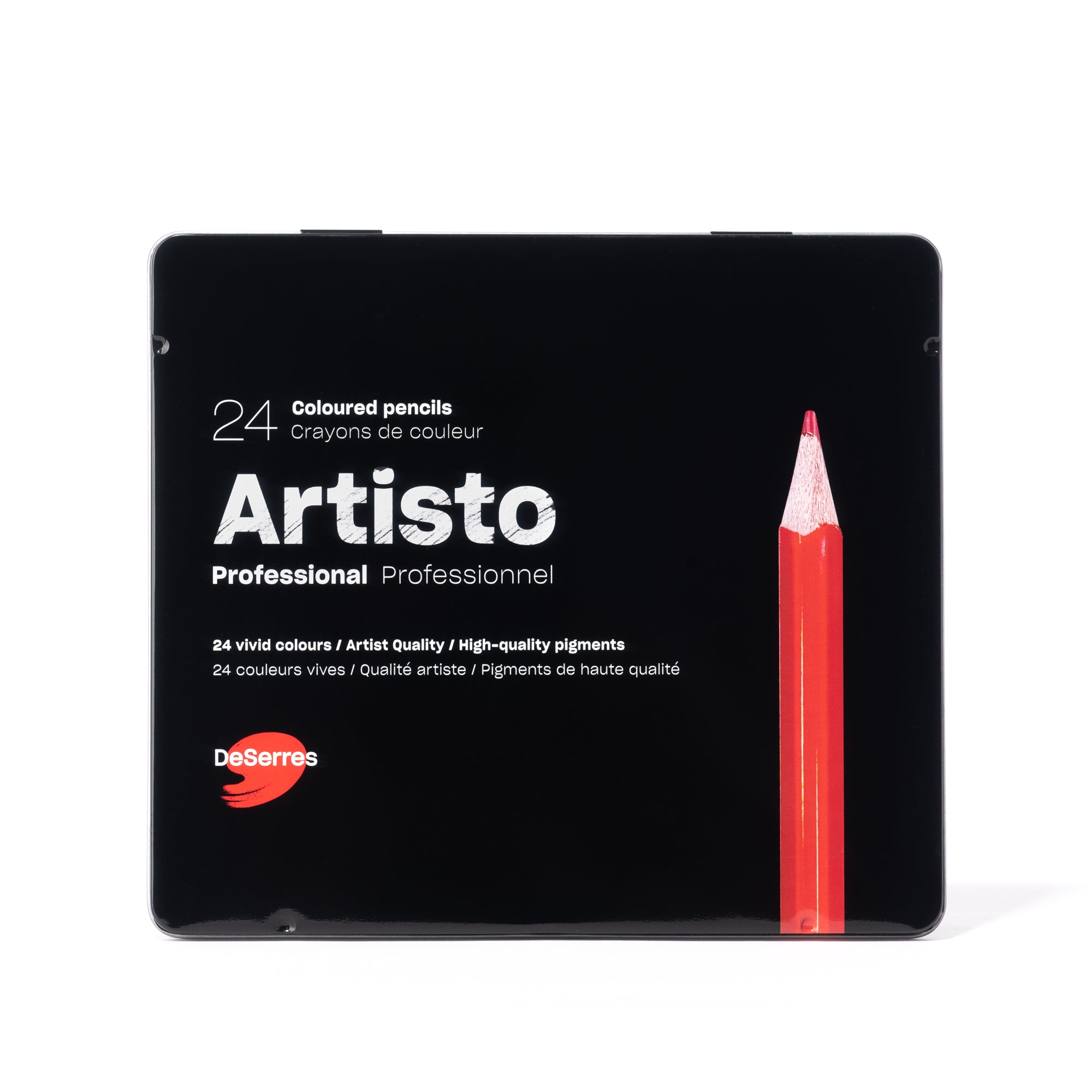 24 Pack Artisto Professional Colored Pencils - Vibrant Colors for Artists, Students & Adult Coloring Books - Perfect for Sketching, Drawing & DIY Crafts