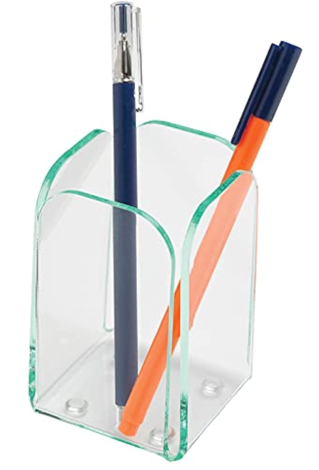 Manaloom Pen and Pencil Holder for Desk - Stylish Office Desk Organizer with Non-Slip Base, Square Design Pen Cup for Home & Office | Perfect for Workstation, Study Desk, and Office Organization