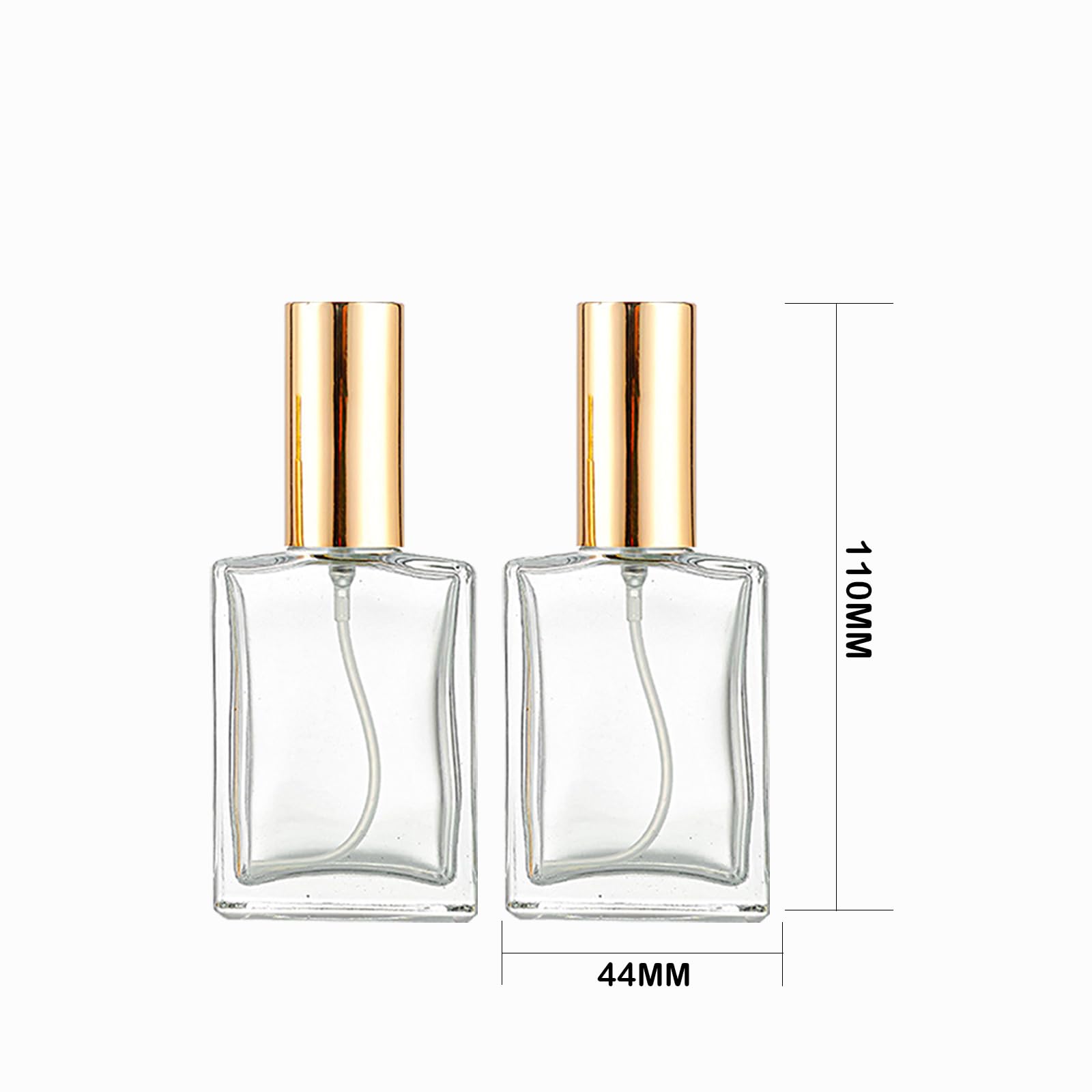 12 Pack 1 oz Clear Square Glass Perfume Spray Bottles - 30ml Refillable Fine Mist Atomizer for Perfume, Essential Oils & Liquids | Travel Size, DIY Beauty & Aromatherapy Supplies (A/Clear)