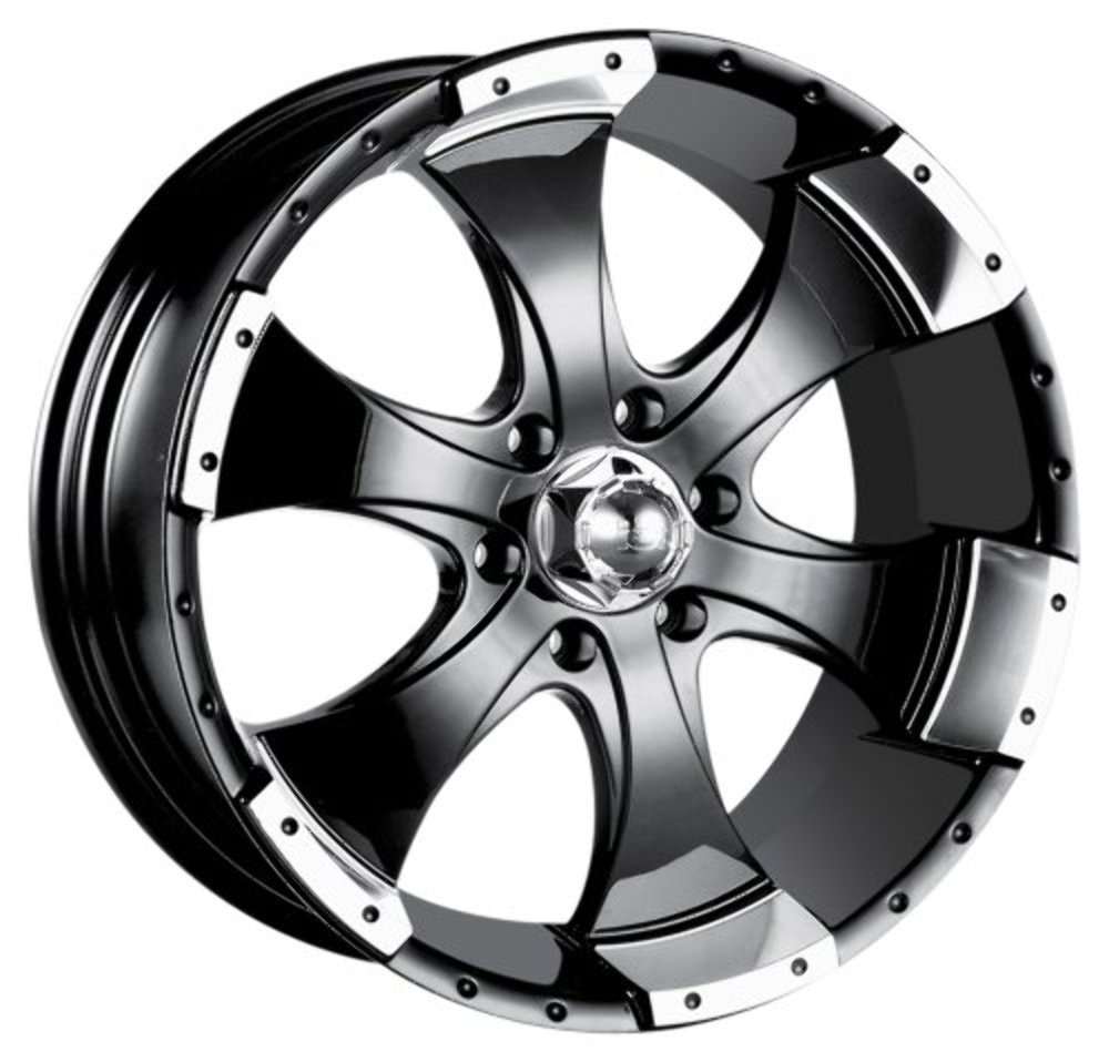 ION Alloy 136 Black Wheel with Machined Lip - 15x6 Inches, 6x139.7mm Bolt Pattern - Premium Truck & SUV Rims for Off-Road & Street Performance
