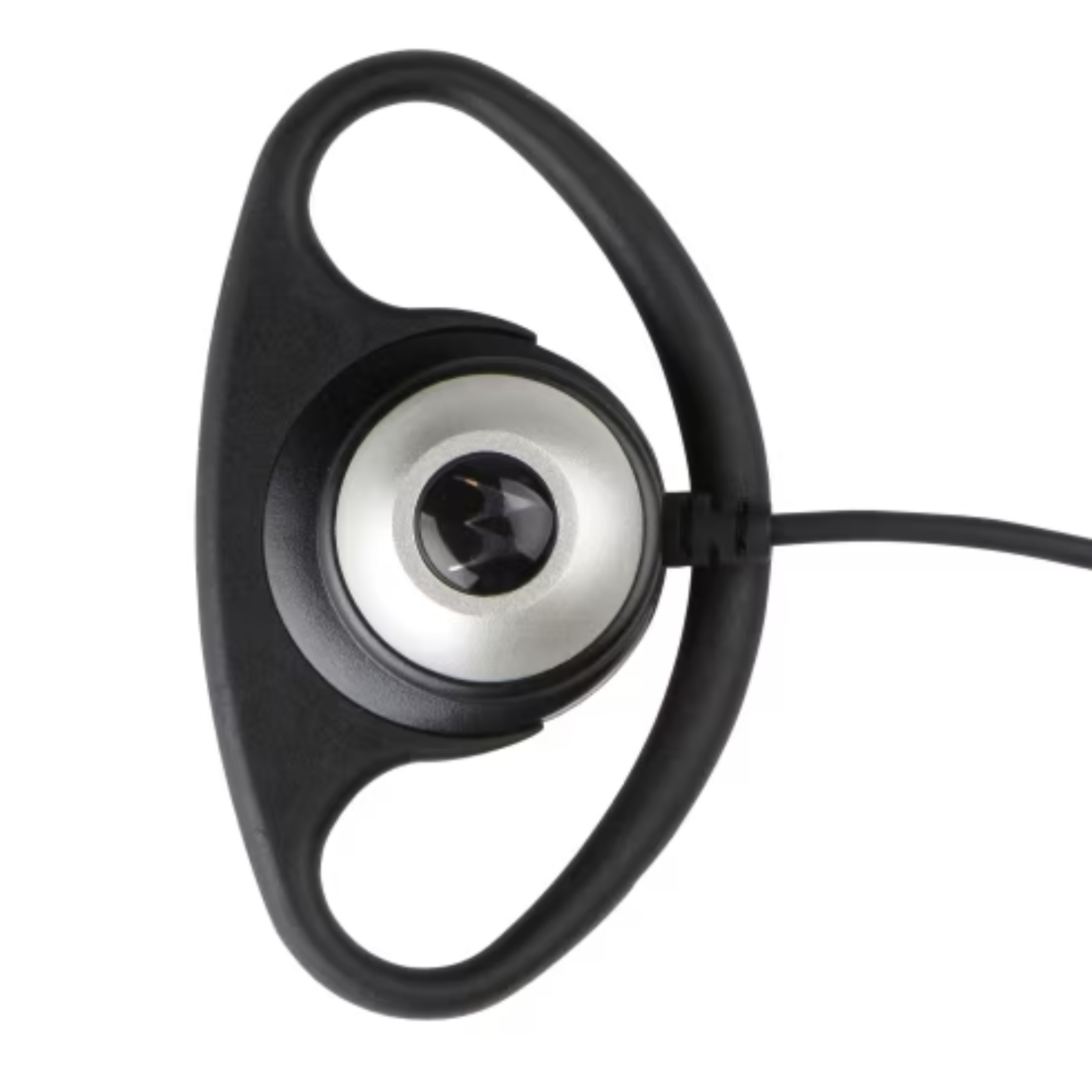 Motorola PMLN5001 D Shell Earpiece with PTT Microphone - Noise Cancelling Headset for Two-Way Radios - Perfect for Security, Construction & Warehouse Communication