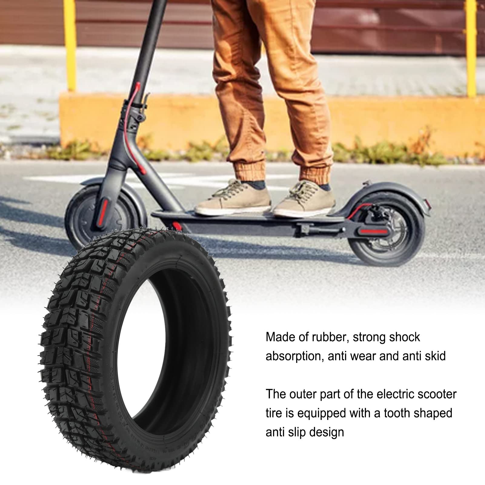 **SPYMINNPOO 10x2.75 6.5 Tubeless Tire - 10 Inch Off-Road Electric Scooter Tire Replacement for Speedway 5 & Dualtron 3 - Durable & Puncture-Resistant for Commuting & Adventure Riding**