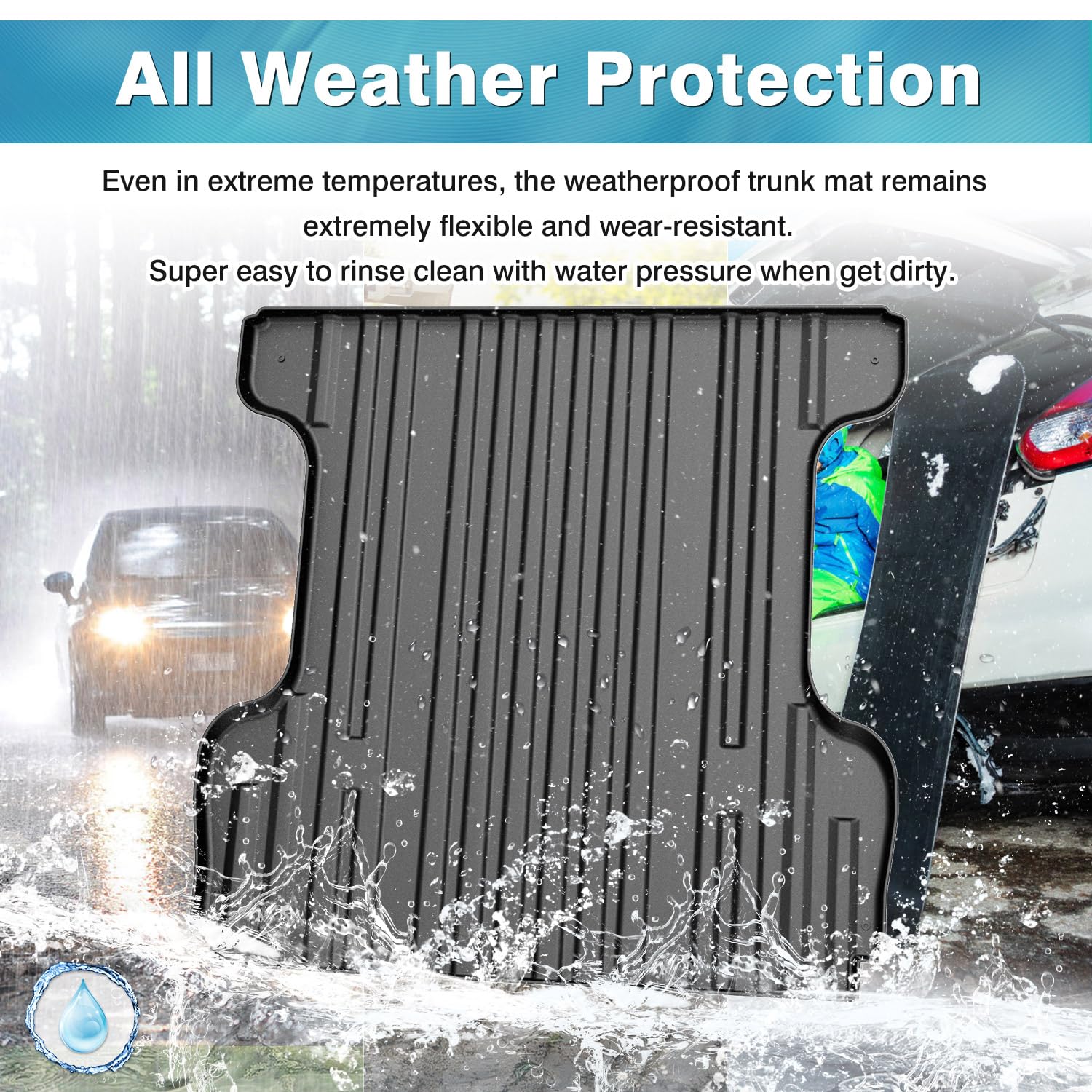 Mixsuper Heavy Duty TPE Truck Bed Mat for 2007-2021 Toyota Tundra 5.5ft Bed | All-Weather, Odorless, Non-Slip Black Bed Liner | Perfect for Hauling, Camping & Off-Road Protection