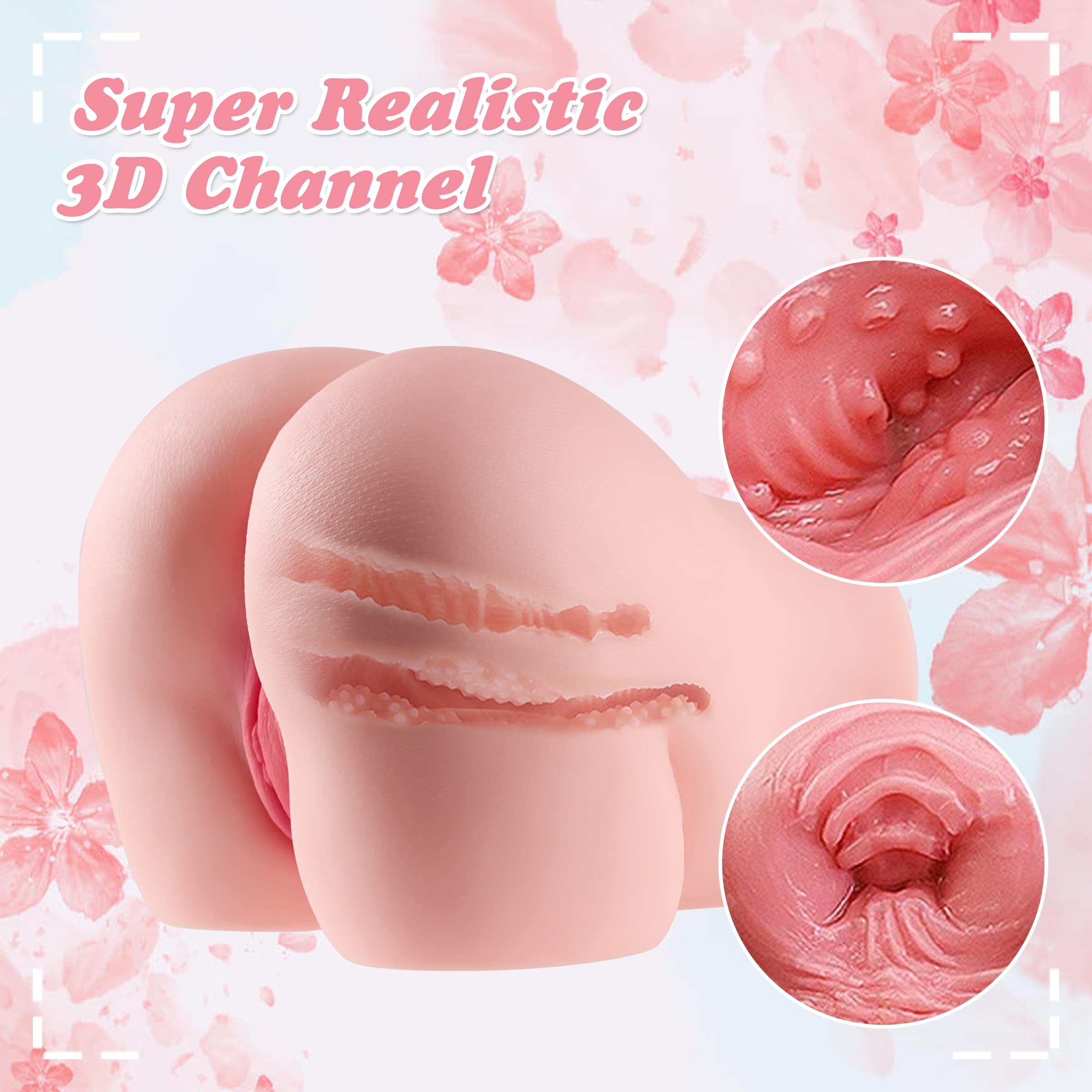 Realistic 9lb Male Masturbator - Super Soft Jelly Pocket Pussy & Anal Stroker with Female Body Hip Design | Adult Sex Toy for Men | Perfect for Solo Play, Couples Exploration & Discreet Pleasure