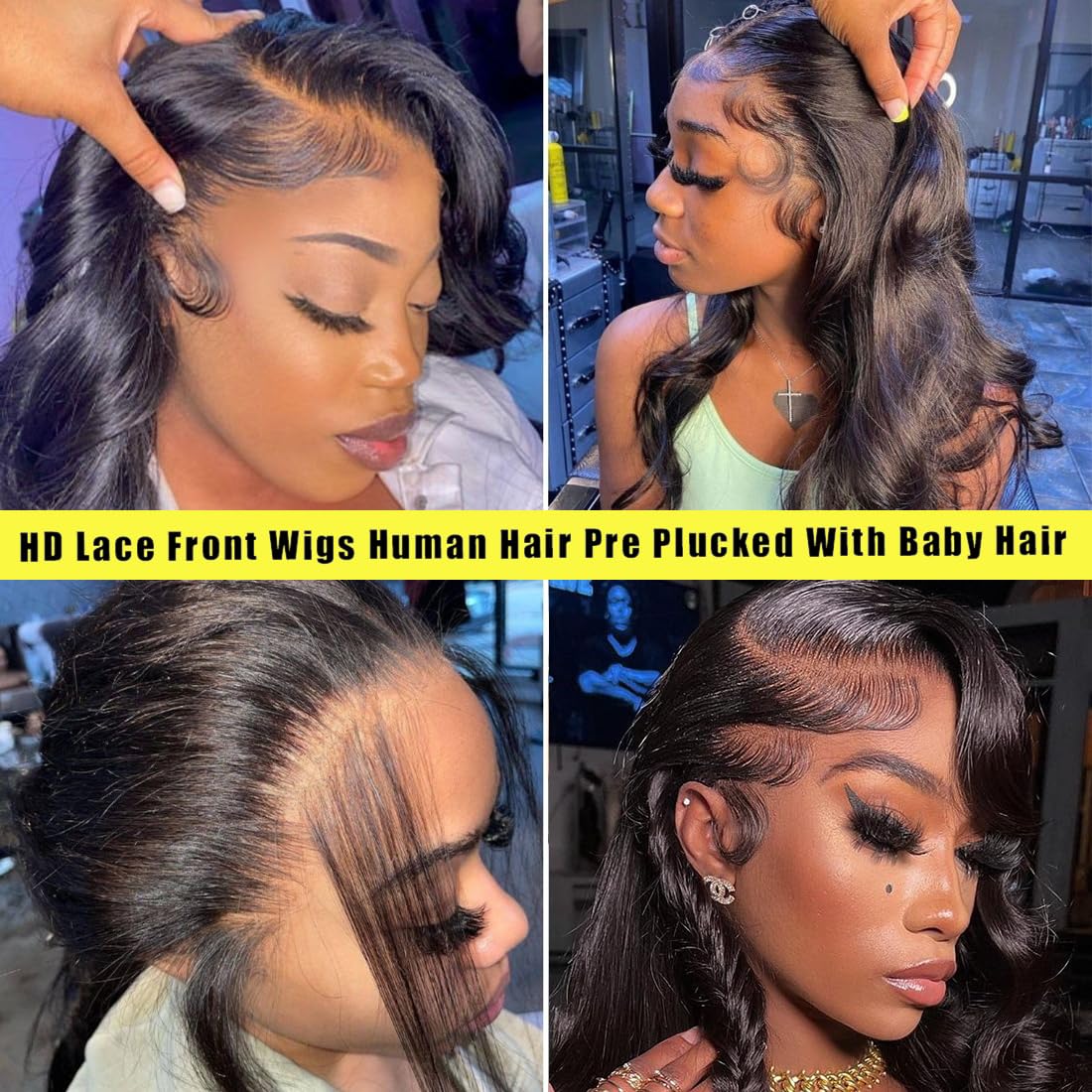 30 Inch Body Wave Lace Front Wigs Human Hair - Pre Plucked 180% Density 13x4 HD Transparent Frontal Glueless Wig with Baby Hair & Natural Hairline - Perfect for Black Women | Everyday Wear, Parties, Cosplay & Special Occasions