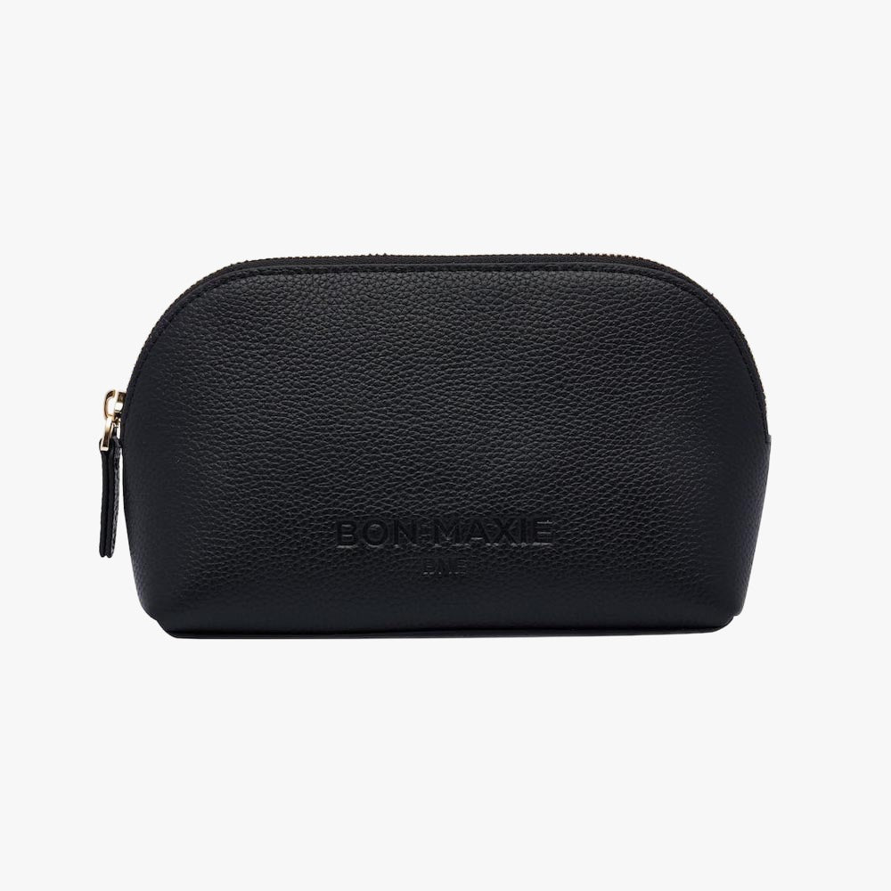 Premium Black Leather Makeup Case - Travel Cosmetic Organizer for Women | Perfect for Home Storage & On-the-Go Beauty Essentials