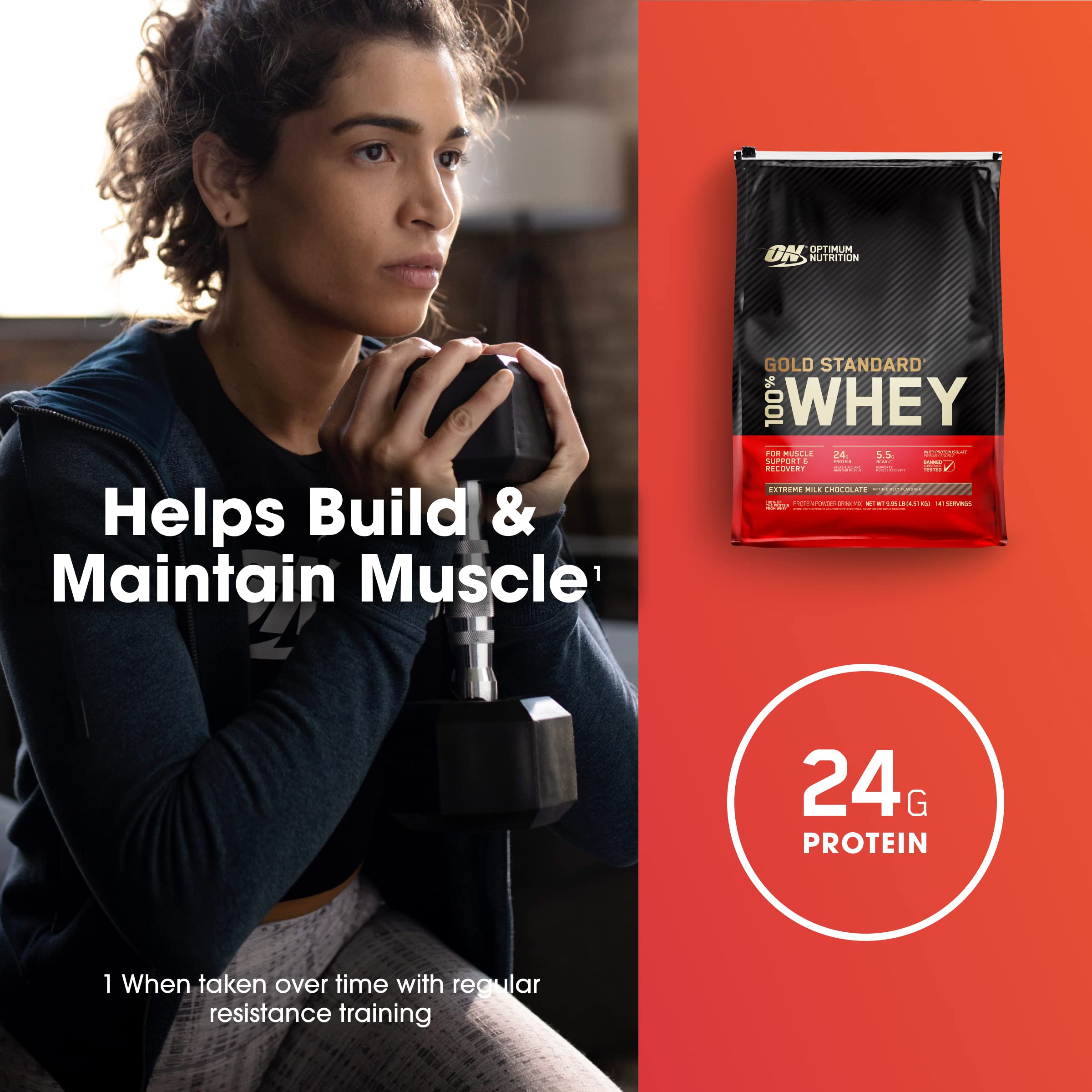 Optimum Nutrition Gold Standard 100% Whey Protein Powder - Extreme Milk Chocolate Flavor, 10lb Muscle Building Supplement for Post-Workout Recovery & Weight Gain - Gym, Fitness & Bodybuilding Essential