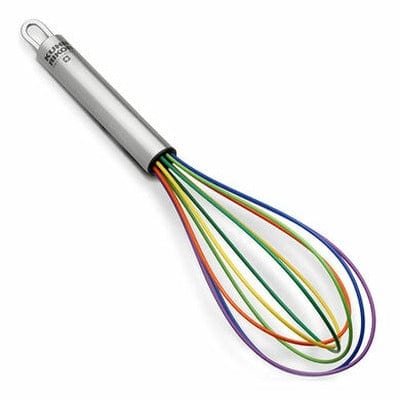 10-Piece Silicone Rainbow Whisk Set - Non-Slip Heat-Resistant Kitchen Utensils for Baking, Cooking, and Mixing - Perfect for Cake Batter, Eggs, Sauces, and More