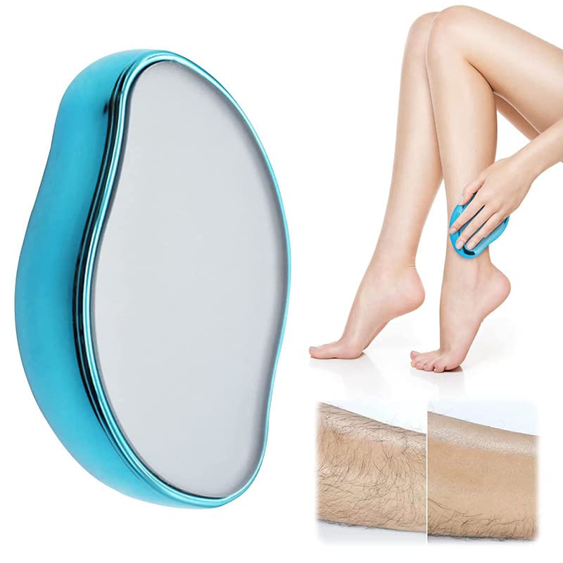 **Painless Crystal Hair Eraser for Women & Men - Exfoliating Magic Hair Remover for Legs, Arms & Back - Smooth Skin Solution (1PC, Blue) - Perfect for Home Spa & Travel**