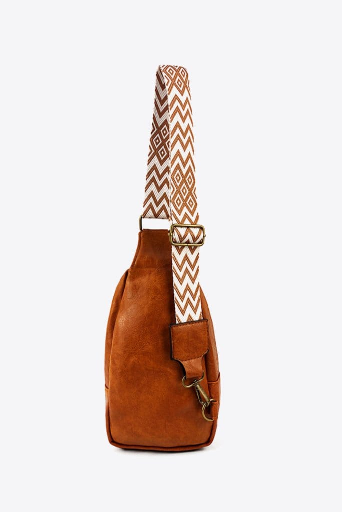 Adjustable Leather Sling Bag for Men & Women - Crossbody Shoulder Bag with Adjustable Strap - Perfect for Travel, Work & Everyday Use