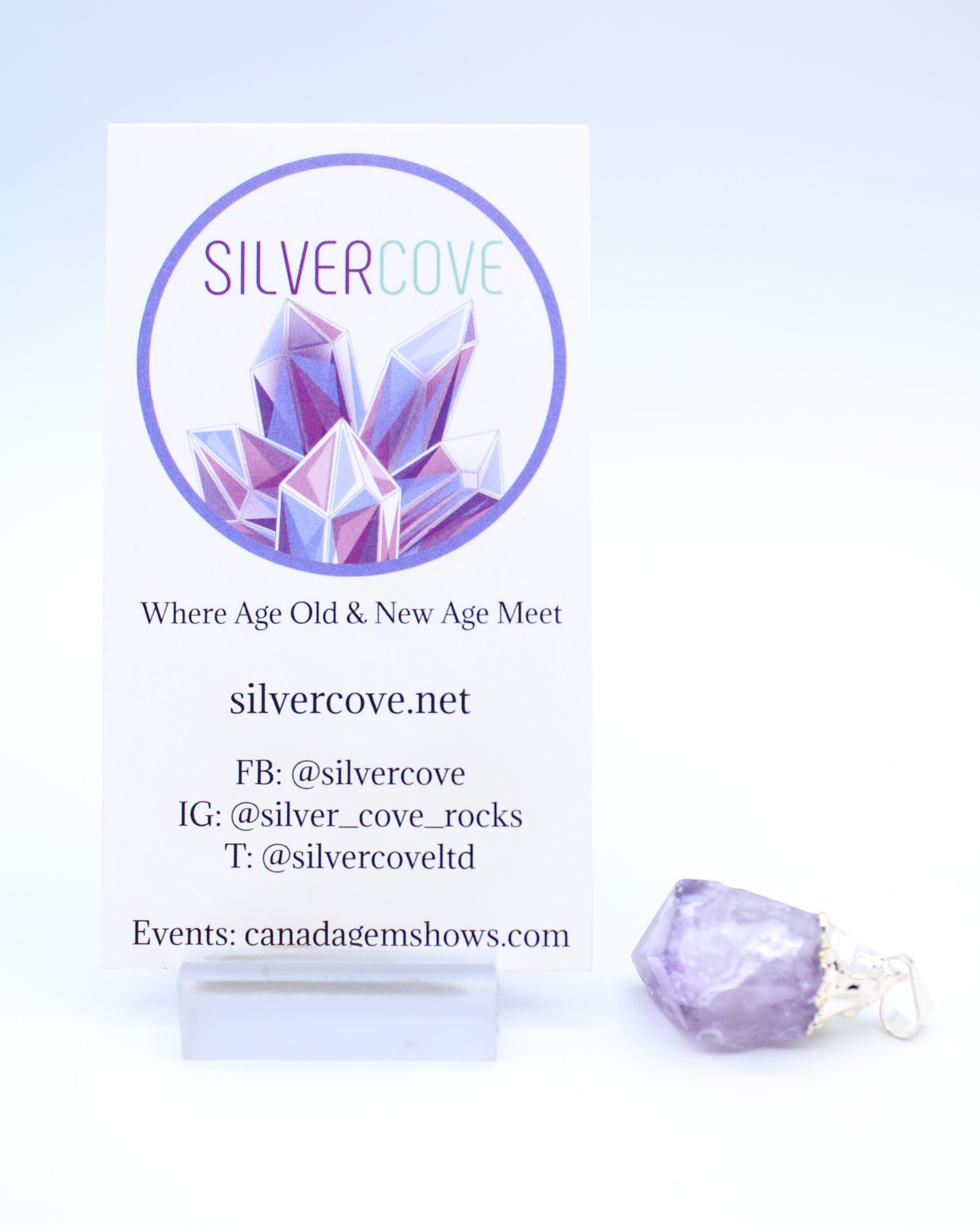 Natural Amethyst Crystal Point Pendant Necklace for Women - Healing Stone Jewelry for Meditation, Energy Cleansing & Spiritual Gifts