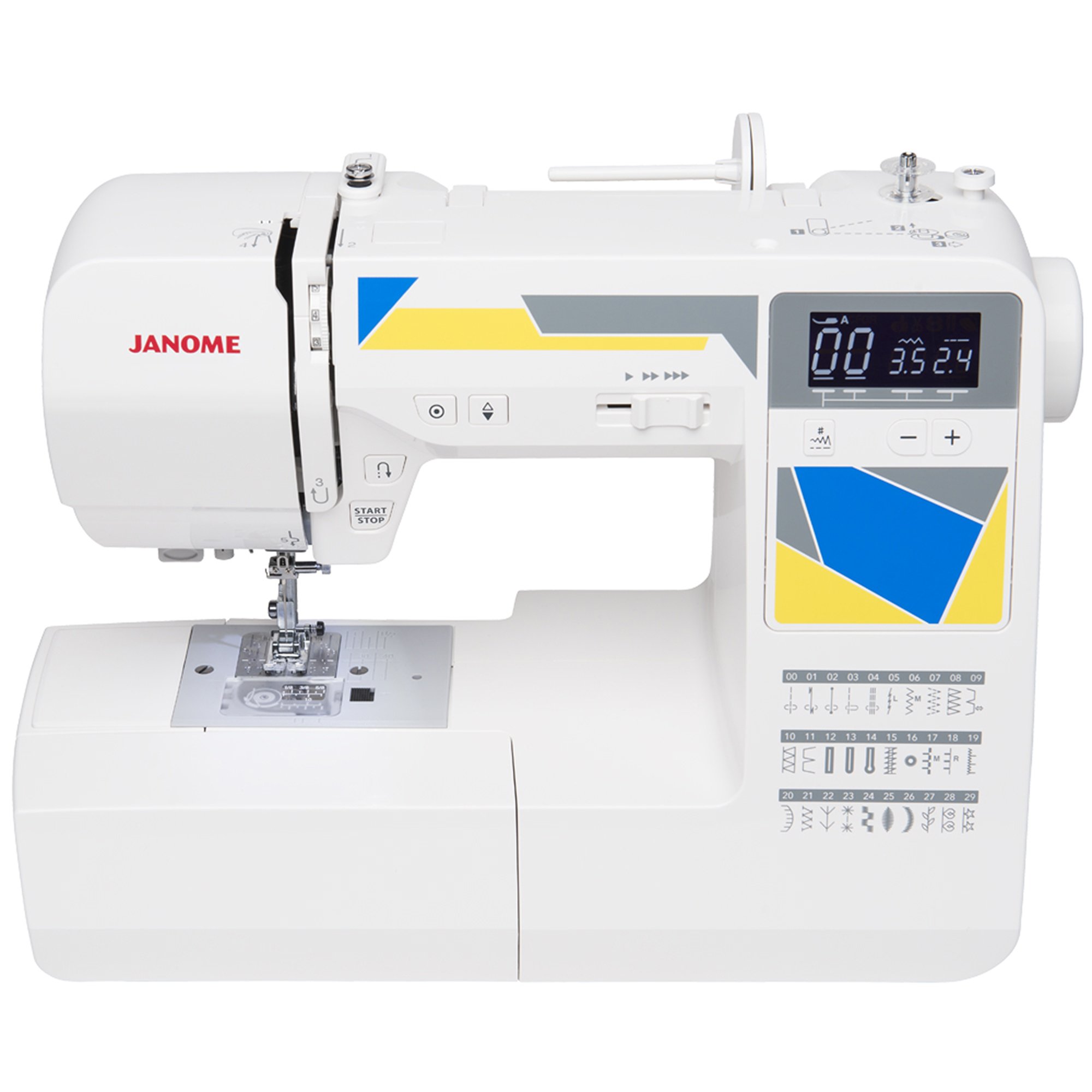 Janome MOD-30 Computerized Sewing Machine with 30 Built-In Stitches & 3 One-Step Buttonholes - Drop Feed System, Accessories Included - Perfect for Quilting, Dressmaking & Home DIY Projects