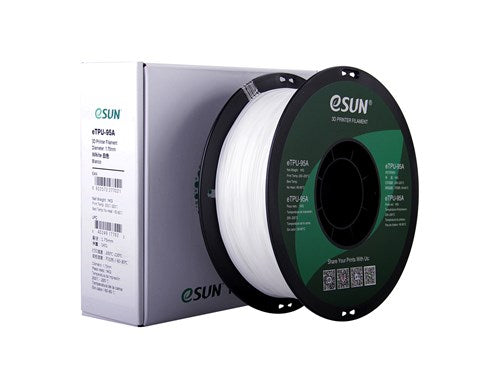 eSUN eTPU 95A 3D Printer Filament 1.75mm 1kg Spool - Flexible TPU Filament for Cosplay, Phone Cases & Shock Absorbing Parts - Multiple Color Options