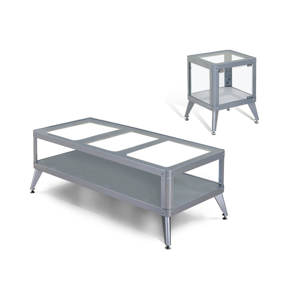 Vador Metal Frame 2-Piece Coffee Table Set - Modern Industrial Living Room Furniture for Small Spaces | Perfect for Apartments, Studios & Cozy Home Decor