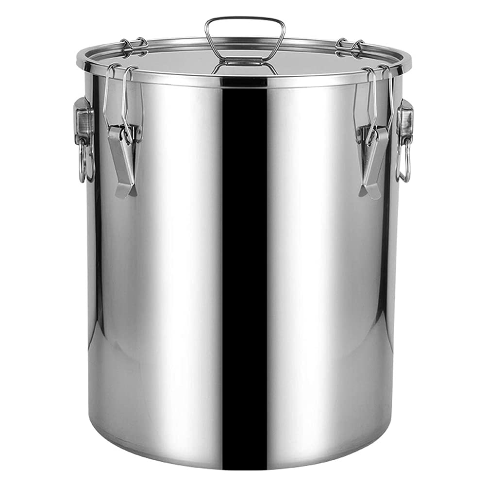 Premium 304 Stainless Steel Oil Barrel - 20L Thickened Sealed Container for Milk, Beer Brewing, Maple Syrup & Cooking | Durable Stainless Steel Cookware for Home Brewing, Restaurant & Commercial Use