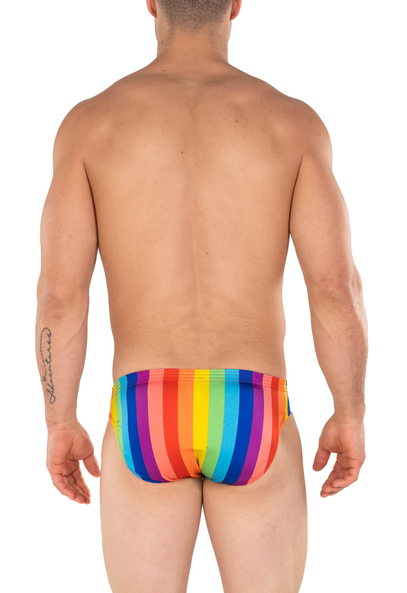 Gary Majdell Sport Men's Print Contour Pouch Bikini Swimsuit - Quick Dry Swim Briefs for Beach, Pool & Water Sports | Comfortable & Stylish Swimwear