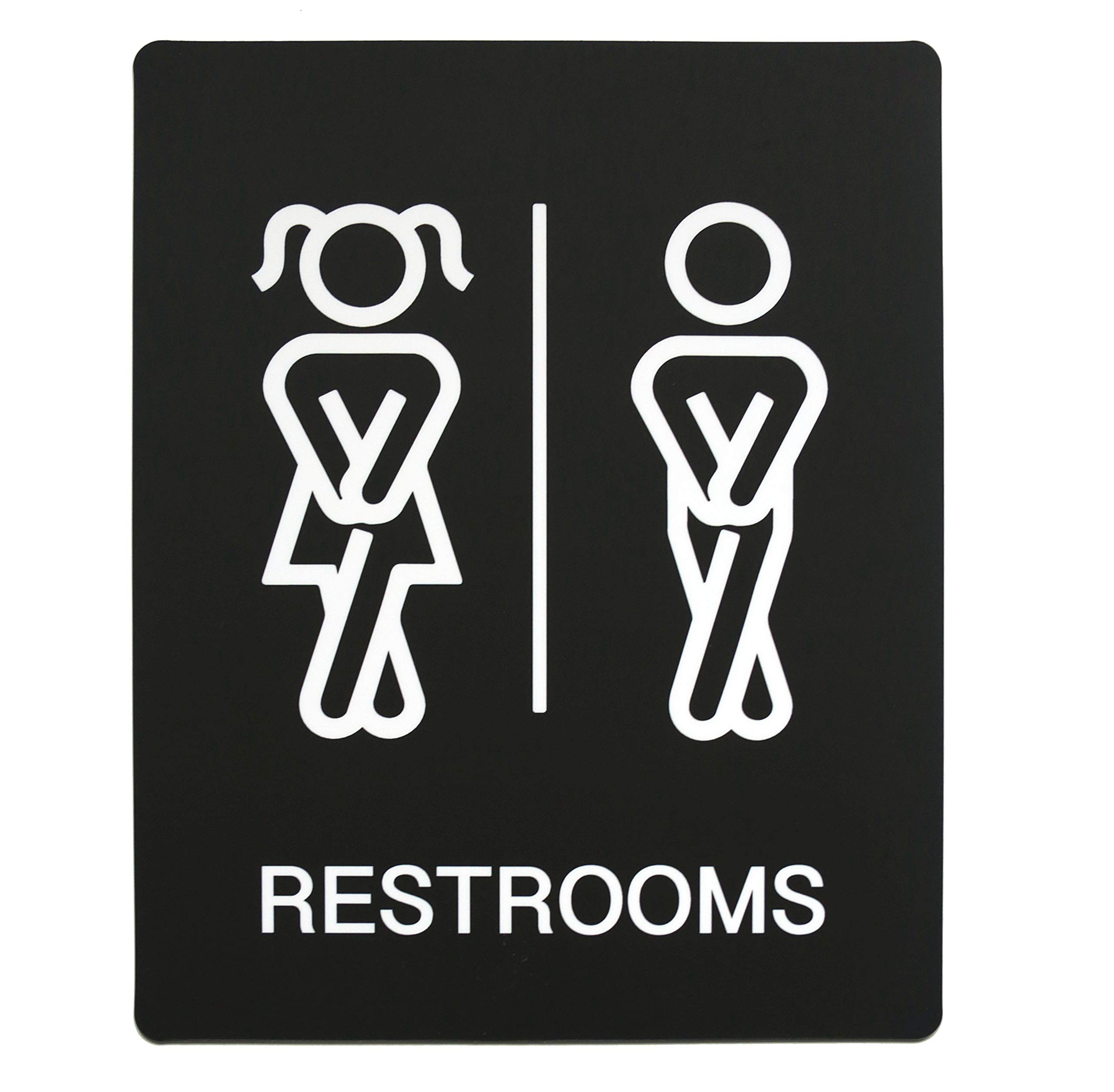 Funny Toilet Signs with Adhesive - Double Sided 5.3x6.7