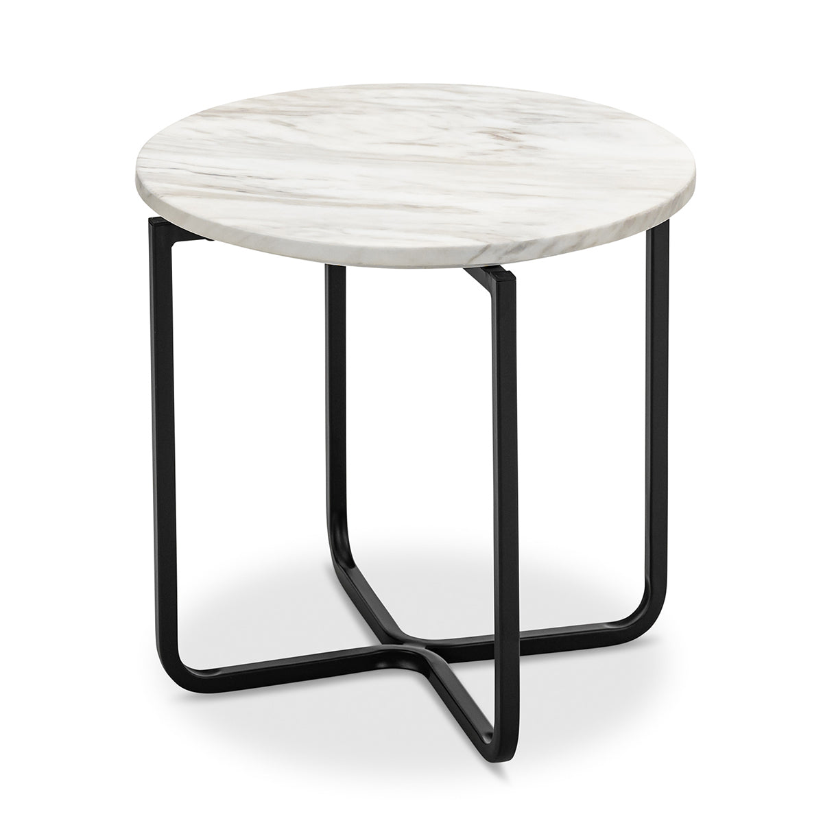 Round Marble Side Table - Modern & Elegant Accent Table for Living Room, Bedroom, or Office - Durable & Stylish Home Decor Furniture