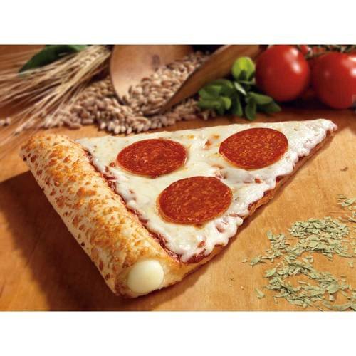 Conagra The Max Stuffed Crust Pepperoni Mozzarella Pizza Slice - 5.75oz (72 Slices per Case) | Frozen Pizza Snacks for Parties, Quick Meals & Office Lunches