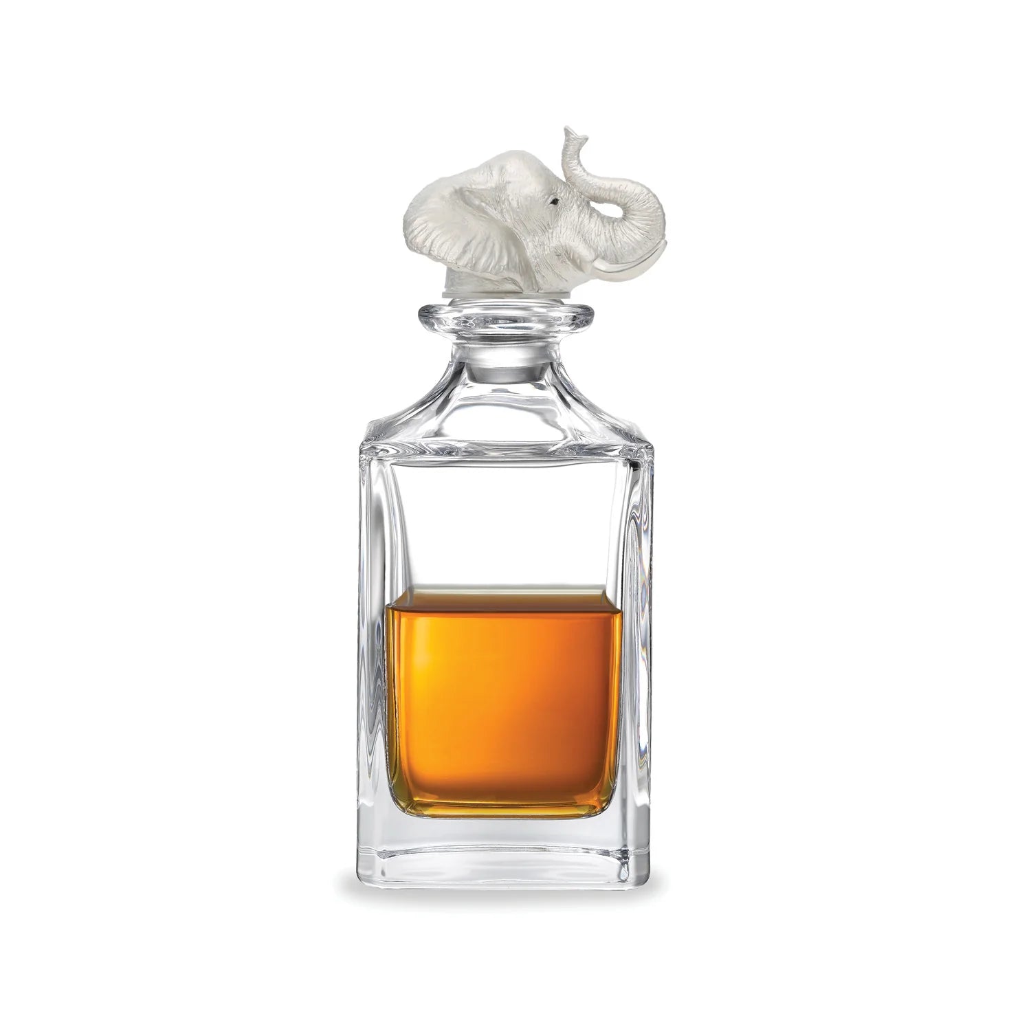 Deakin & Francis Elephant Head Crystal Decanter - Elegant Whiskey & Liquor Glass Bottle for Home Bar, Wedding Gifts & Luxury Decor